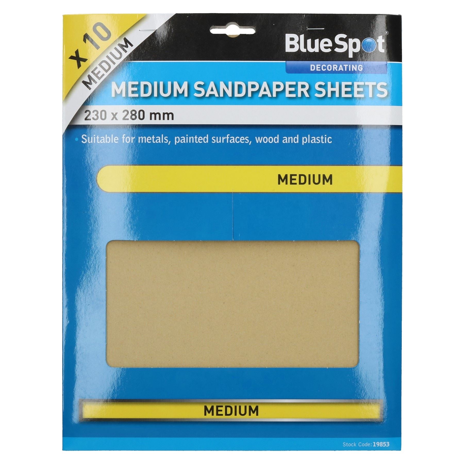20pc Assorted Sandpaper Sanding Sheets for Metal Wood Plastic Medium 100 Grit