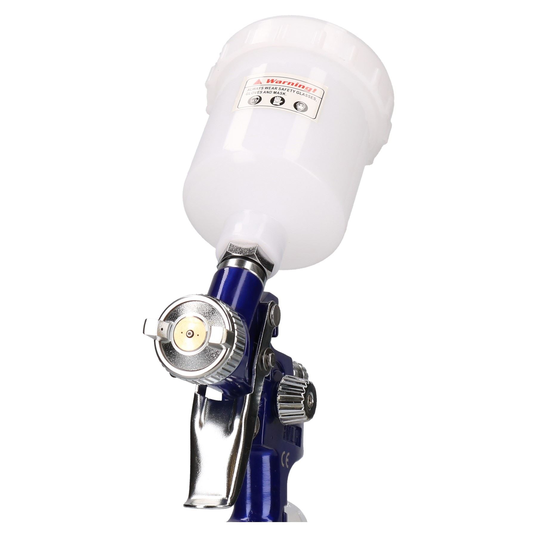 Mini HVLP Gravity Feed Spray Gun 0.8mm Nozzle 1/4" BSP In Line Moisture Trap