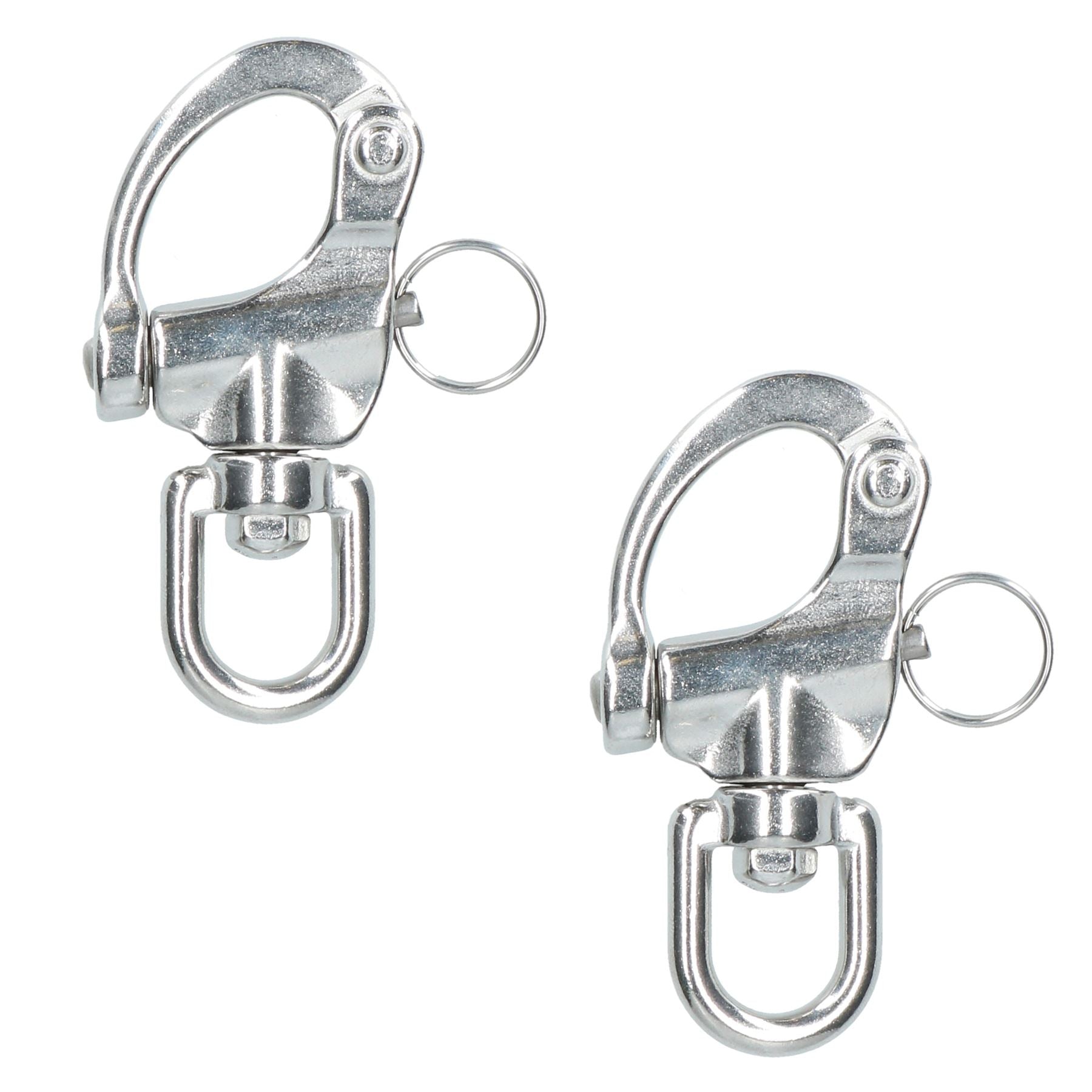 Snap Shackle with Swivel Marine Grade 316 Stainless Steel Rigging Carabiner