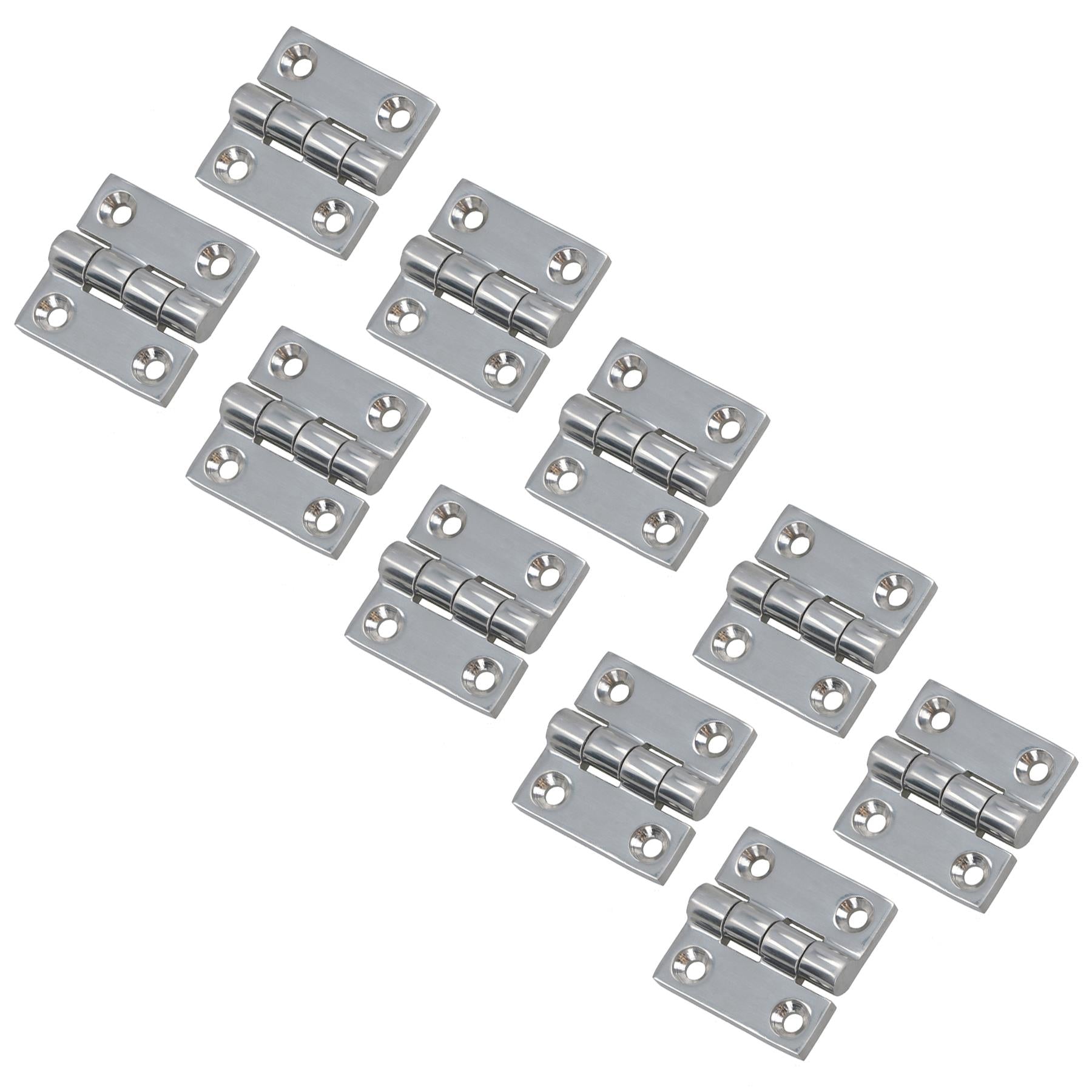 Polished Door Butt Hinge Stainless Steel 38mm x 38mm 316 Marine Cabin