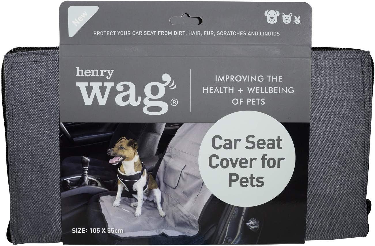 Durable Single Car Seat Cover Protector Dog Car Road Trips With Storage Pocket