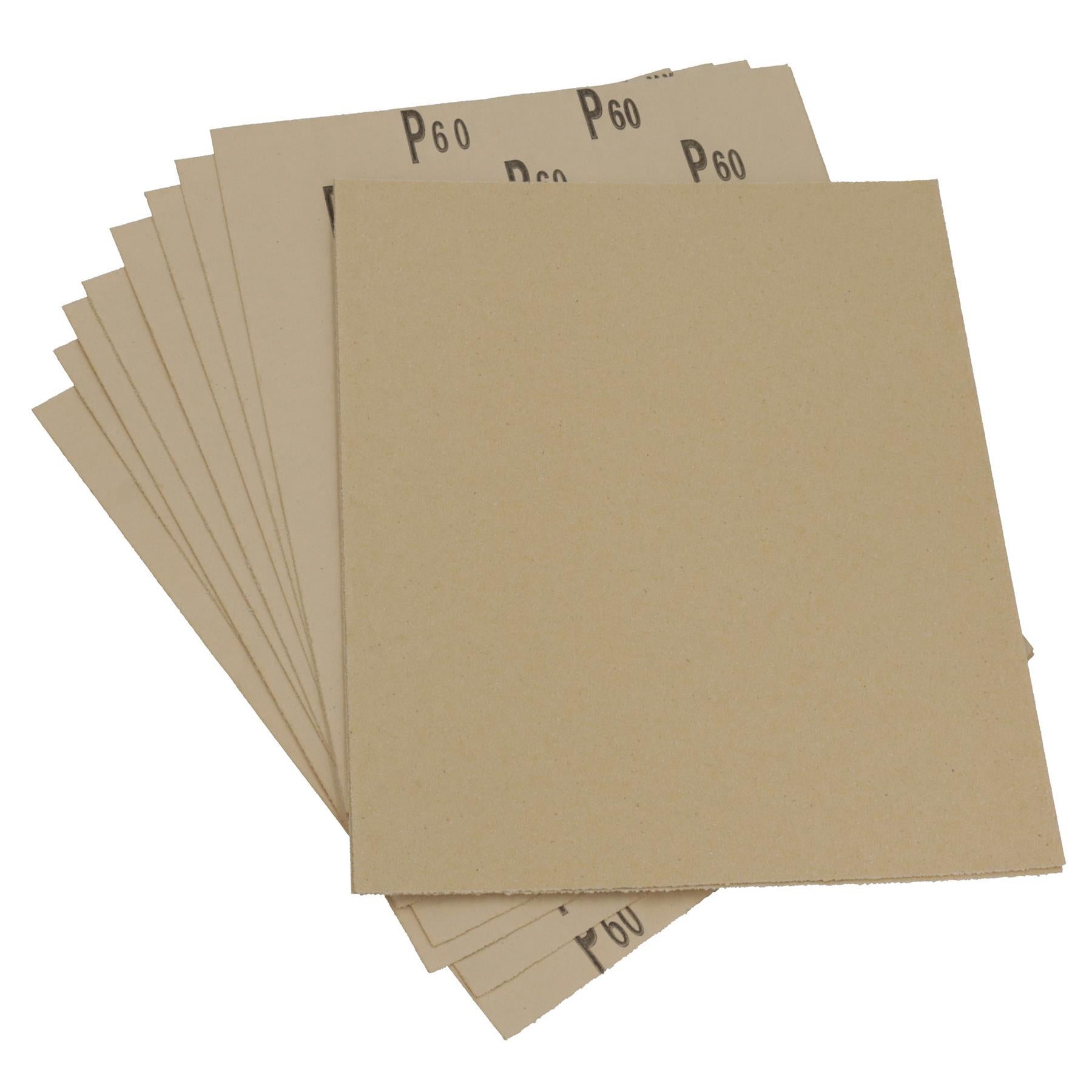 10pc Assorted Sandpaper Sanding Sheets For Metal Wood Plastic Coarse 60 Grit