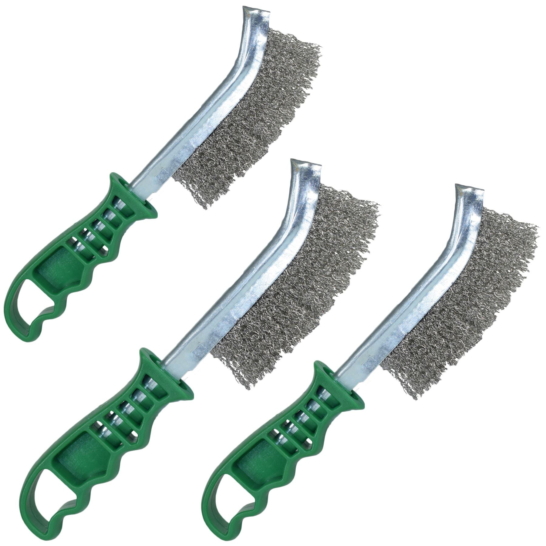 Stainless Steel Curved Wire Brush Rust Removal Cleaning Hand / Spid Brush