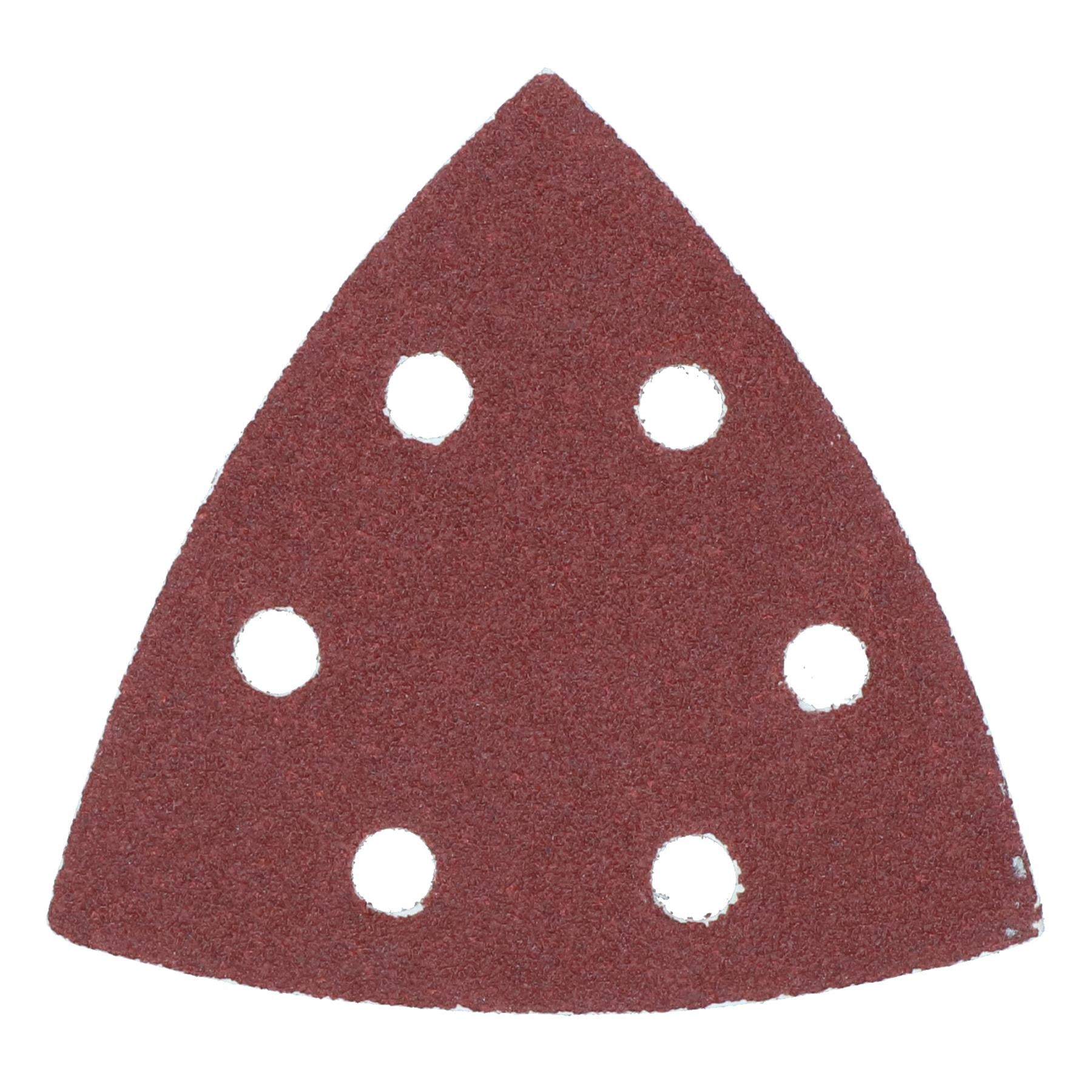 25 x Hook Loop Delta Sanding Abrasive Discs Pads 93mm Triangle 80 Grit Medium