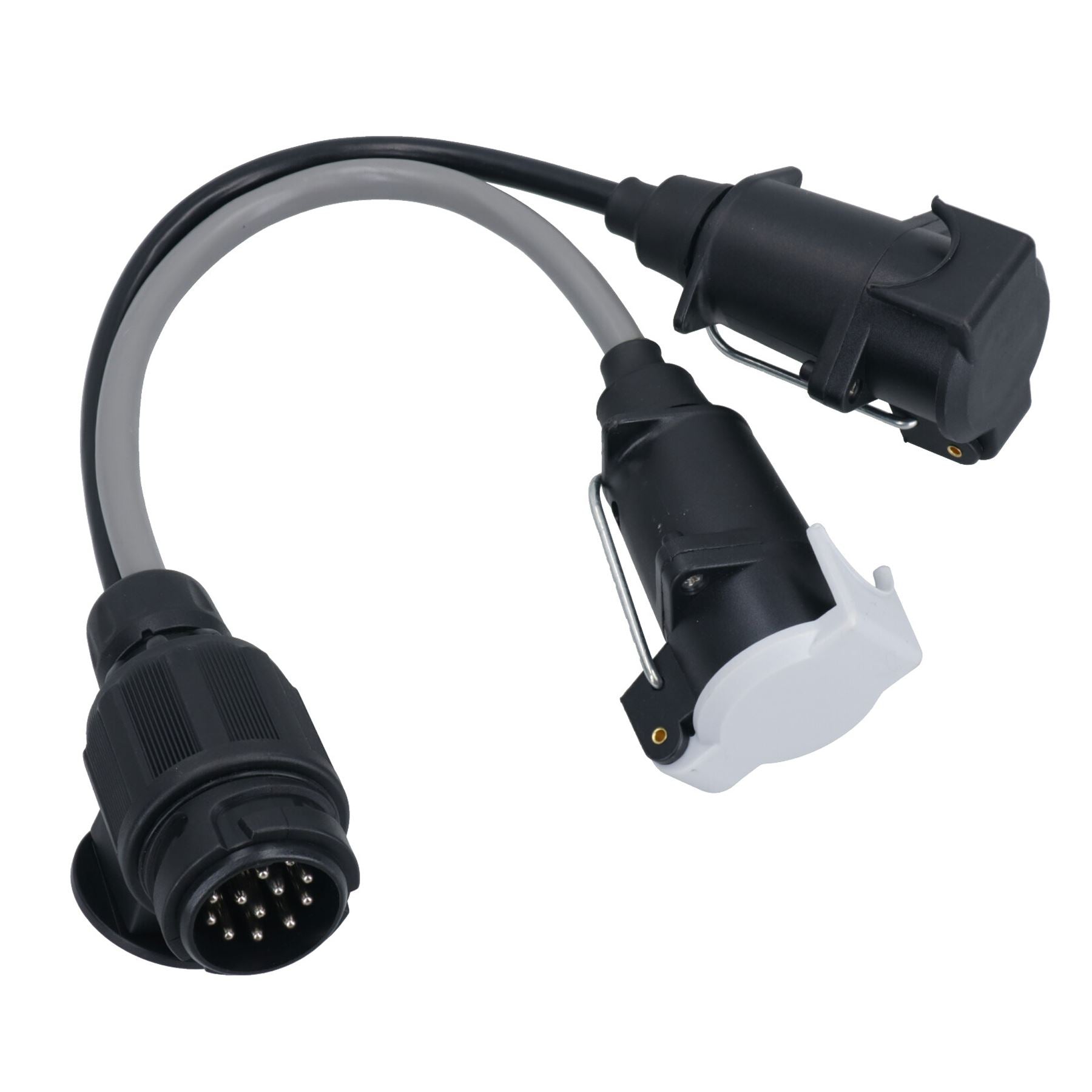 Caravan Trailer Adaptor Extension Lead 13 Pin – 7 Pin N and S Towing Electrics