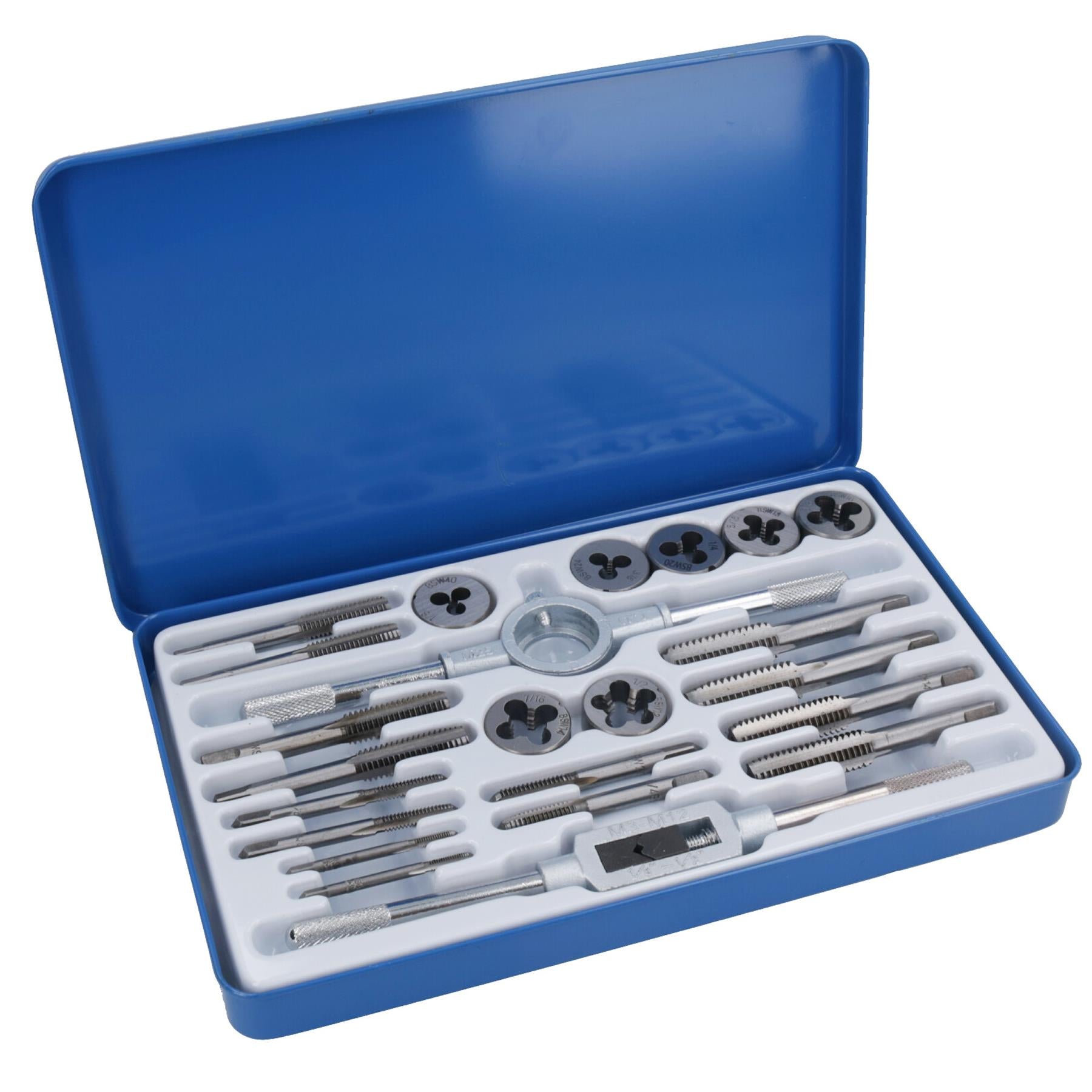 Whitworth Tap and Die Set BSW British Standard 23pc Rethreading Thread Repair