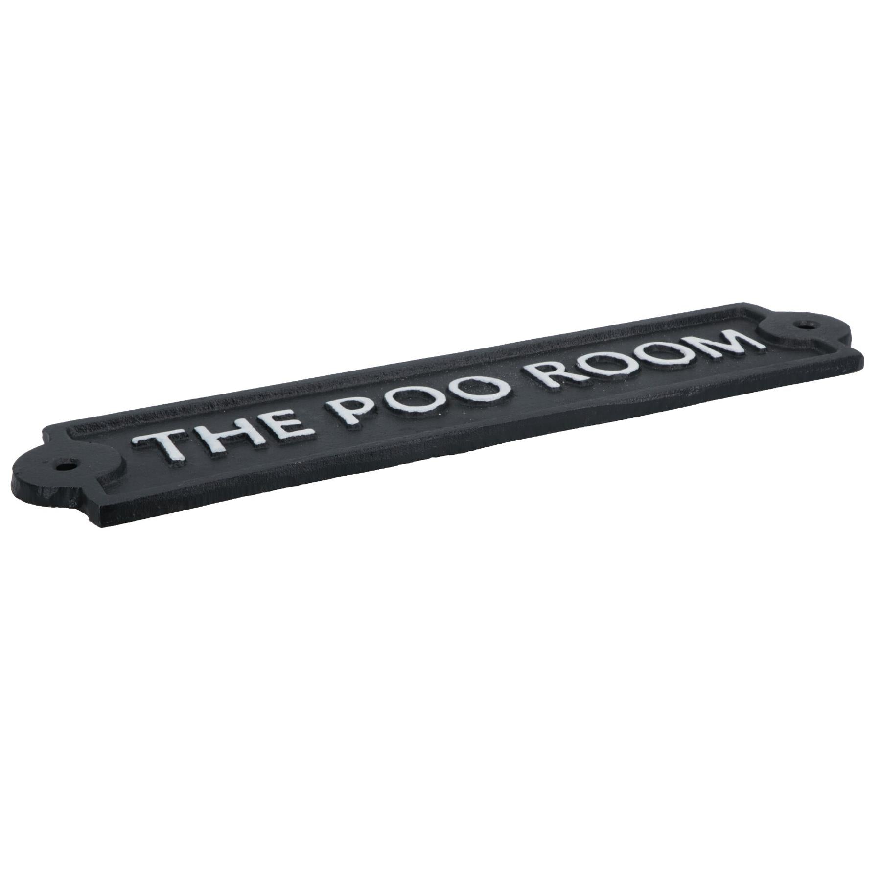 The Poo Room Toilet Cast Iron Sign Plaque Wall Door House Cafe Shop Pub Bar