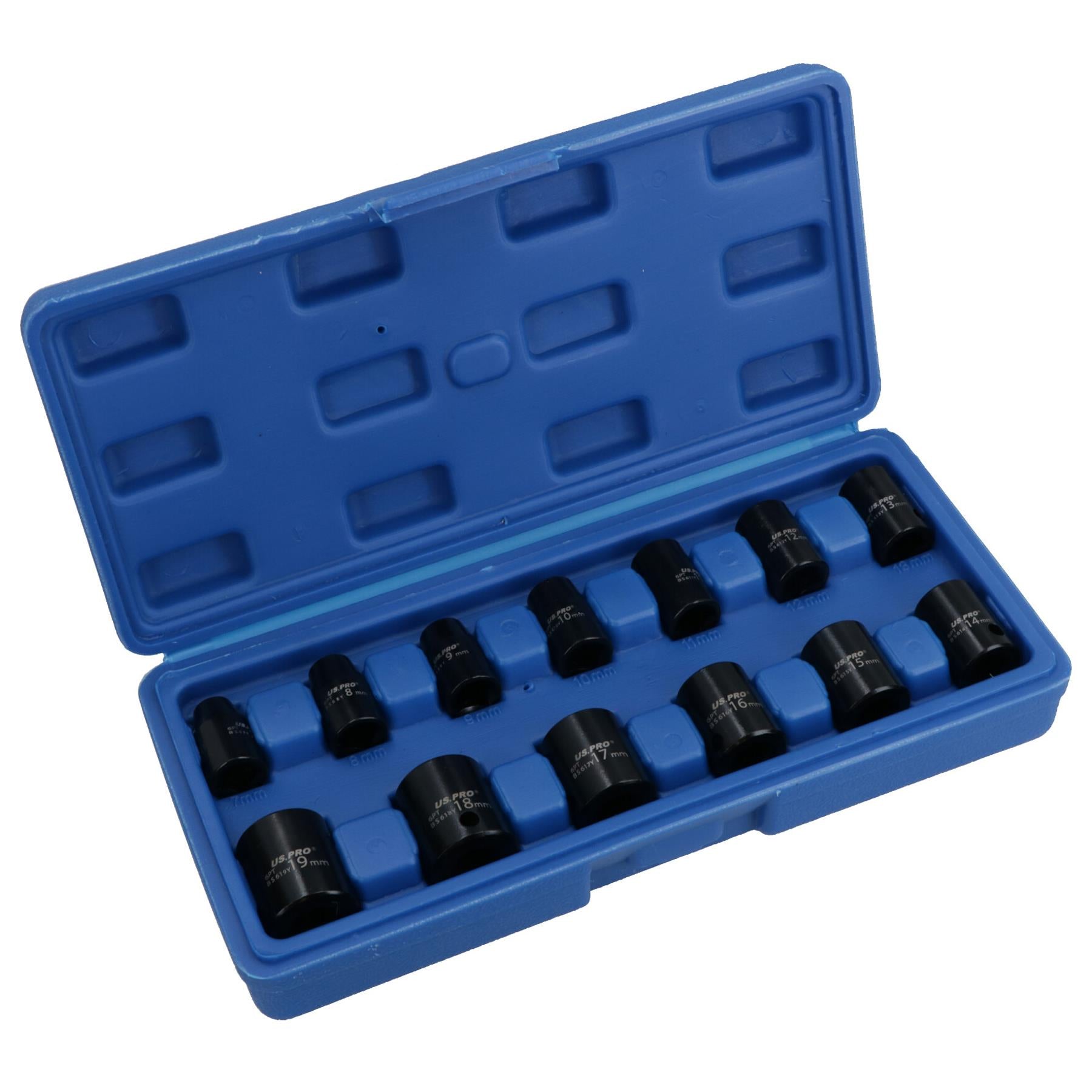 3/8" Drive Shallow Metric Impact Sockets 7mm - 19mm 13pc AT834