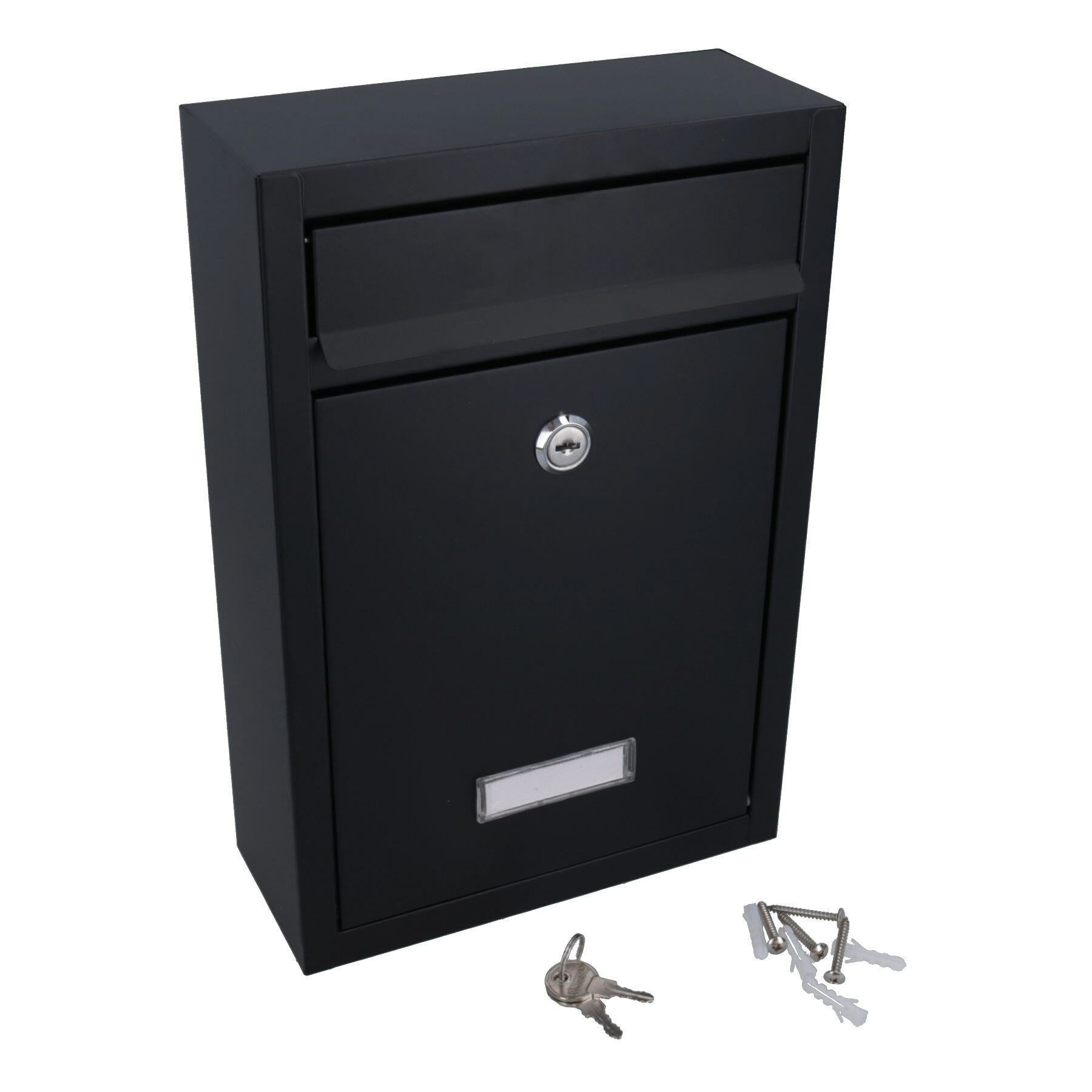 Modern Style Letter Post Mail Box Metal Wall Door Gate House Lockable Garden