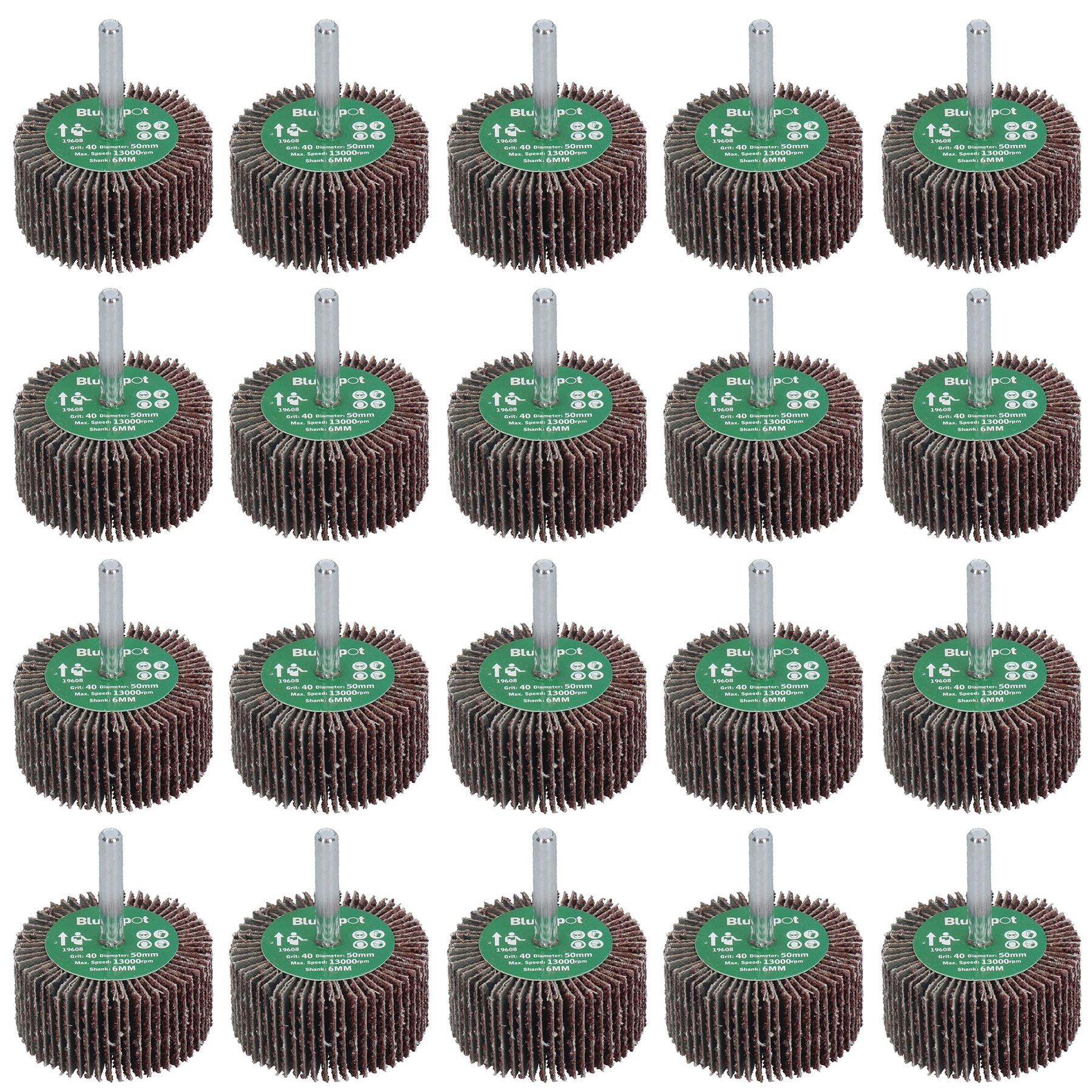 50mm Flap Wheel Disc Abrasive Sanding Pads For Drills 6mm Shank