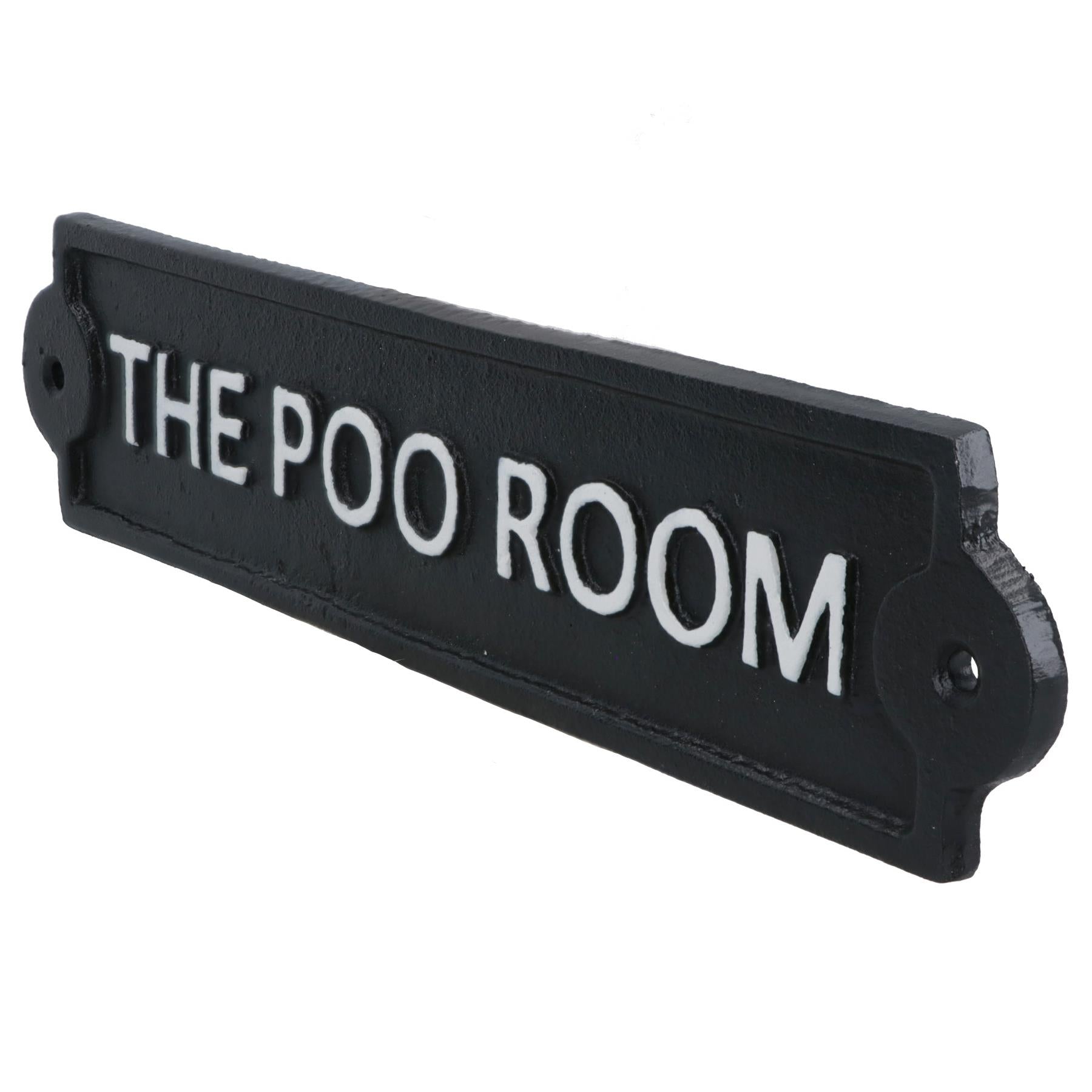 The Poo Room Toilet Cast Iron Sign Plaque Wall Door House Cafe Shop Pub Bar