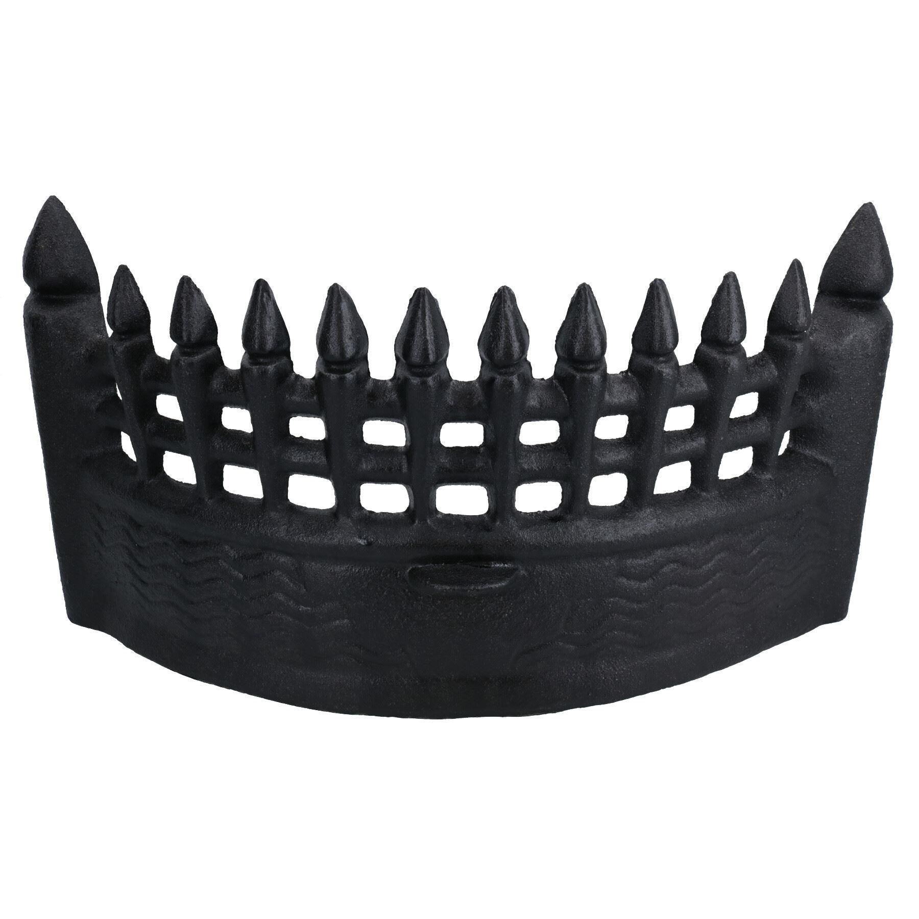 17" Fire Grate Front Fireplace Cast Iron Log Coal Saver Open Basket Castle Metal