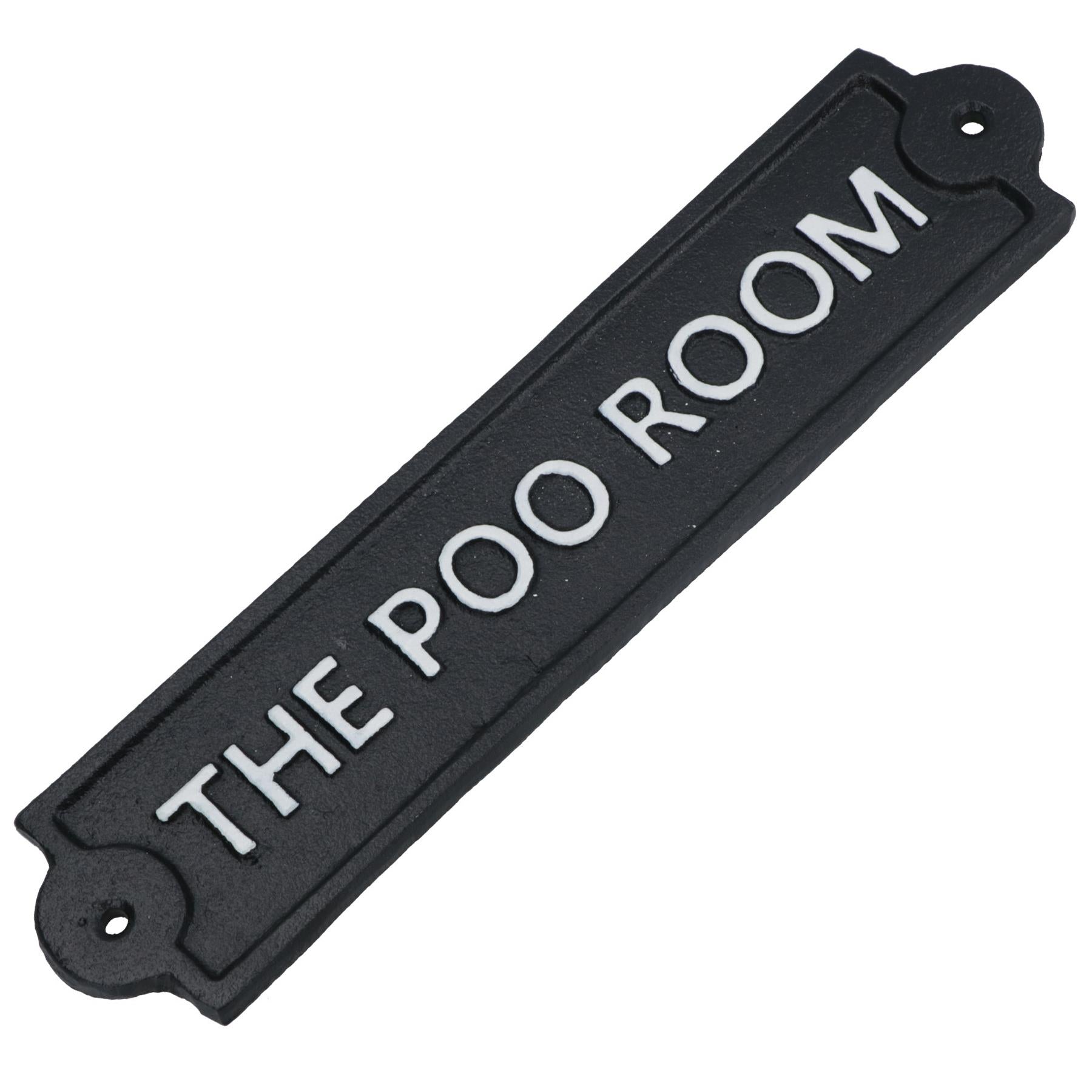 The Poo Room Toilet Cast Iron Sign Plaque Wall Door House Cafe Shop Pub Bar