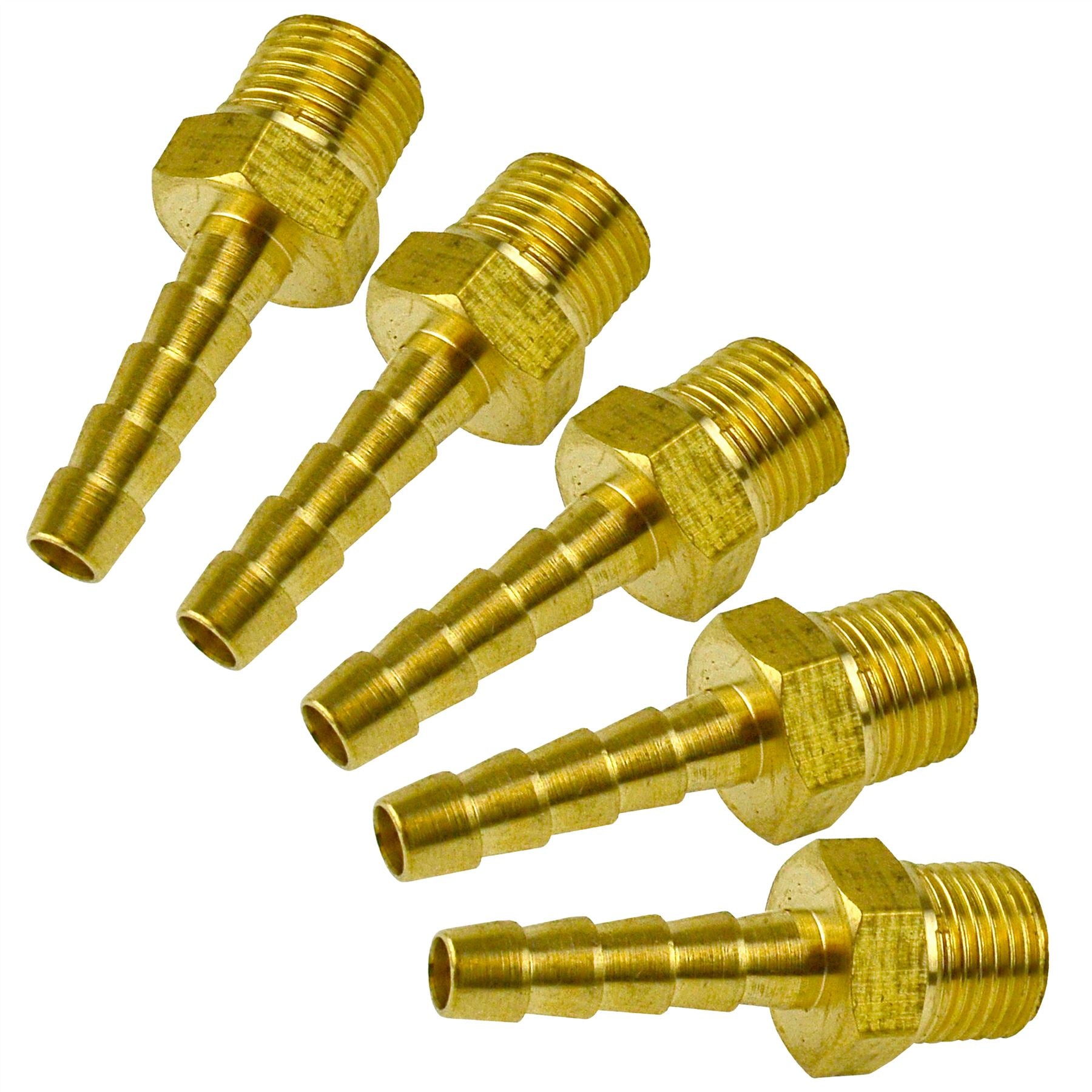 1/8" BSP Male Threaded Fitting with Hose Tail Fitting for 3/16" 1/4" 3/8" Pipe