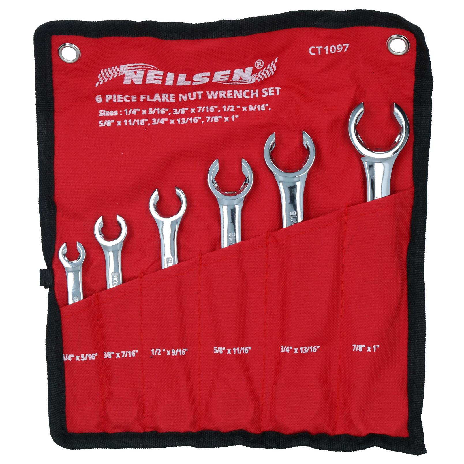 Imperial SAE AF Flare Nut Pipe Wrench / Spanner Set 1/4" - 1" 6pc AN039