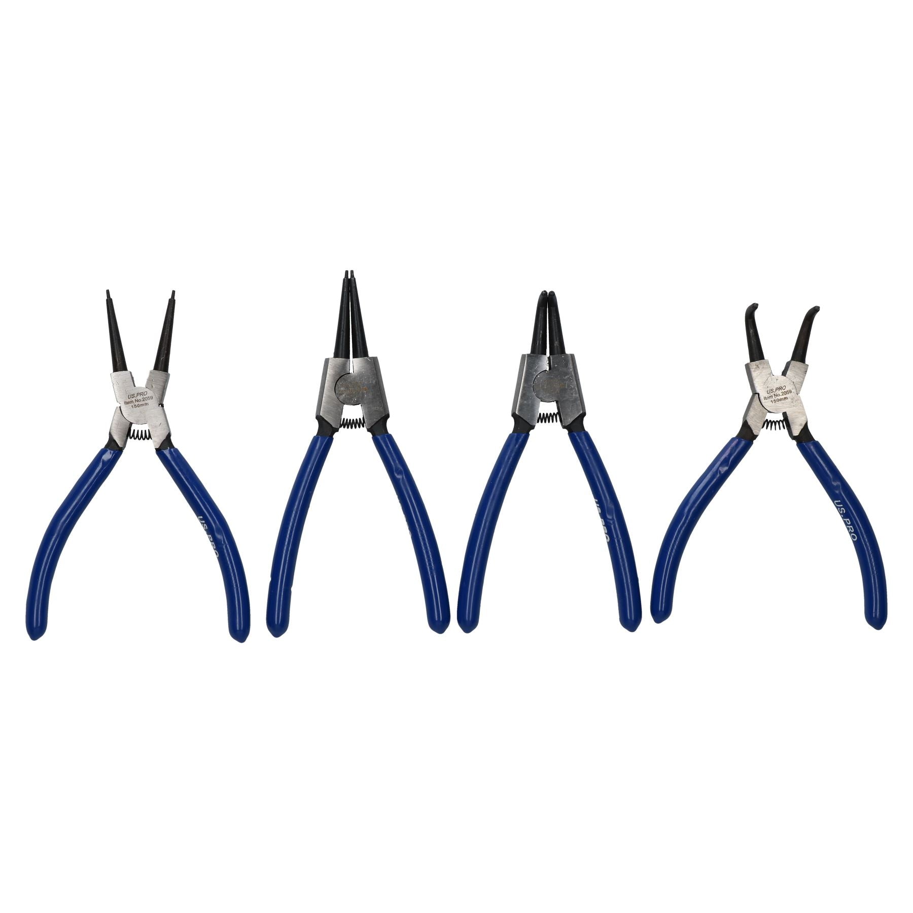 6" 150mm Internal And external Bent And Straight Circlip Plier Set In Carry Case