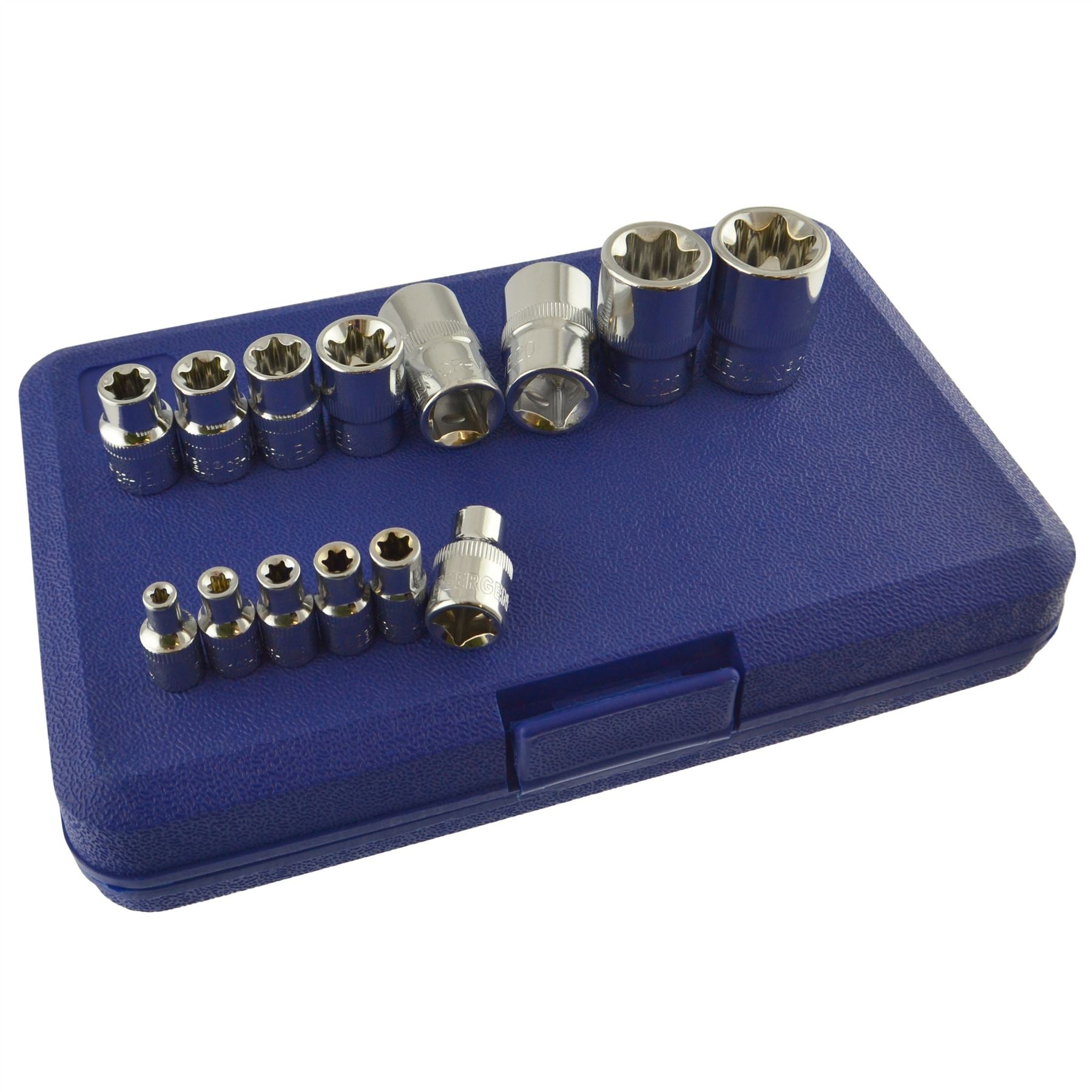 Female Torx Star E Sockets Shallow E4 - E24 Mixed Drive 14pc Kit