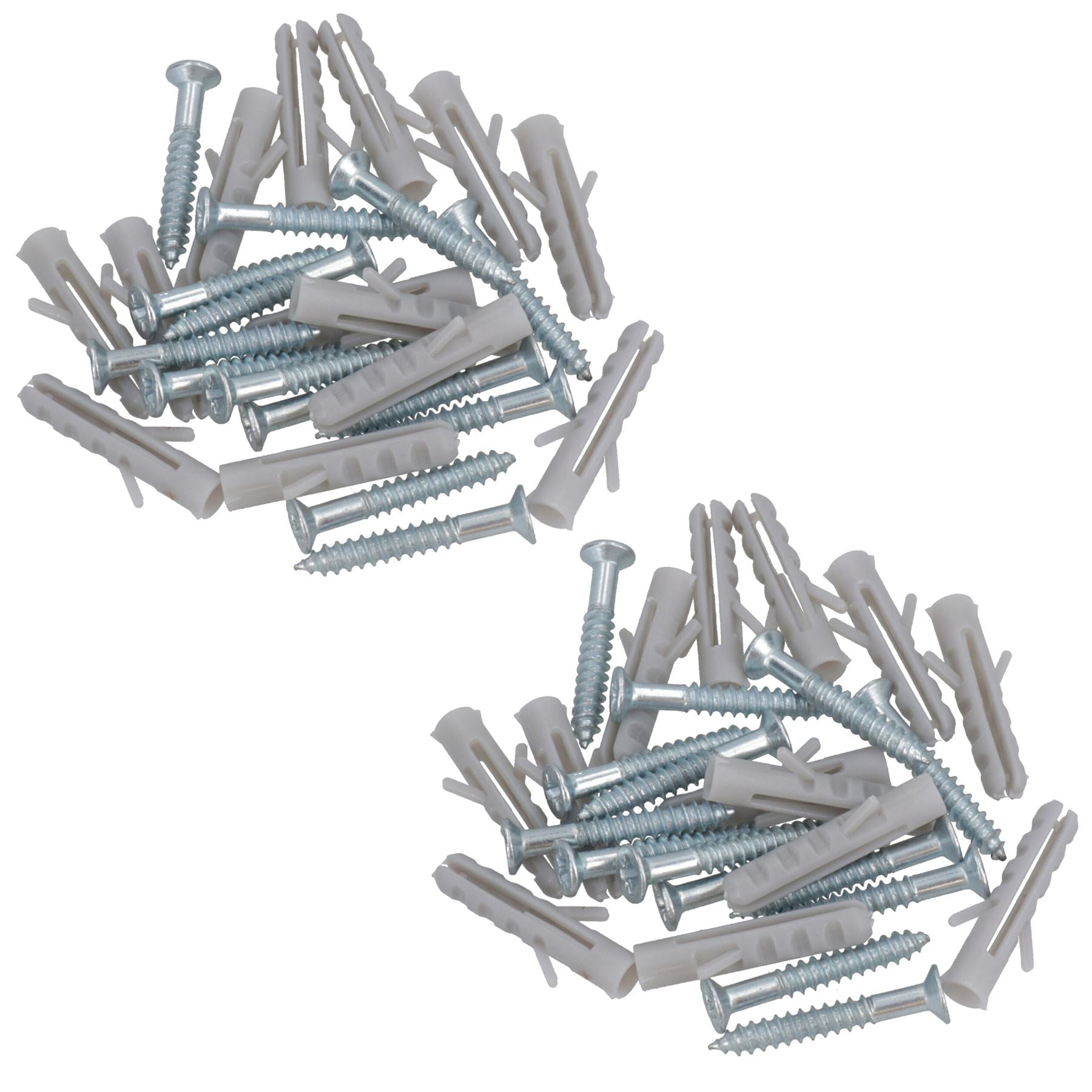 3.5mm x 25mm PZ2 Countersunk Wood Screws Fasteners with Raw Plugs