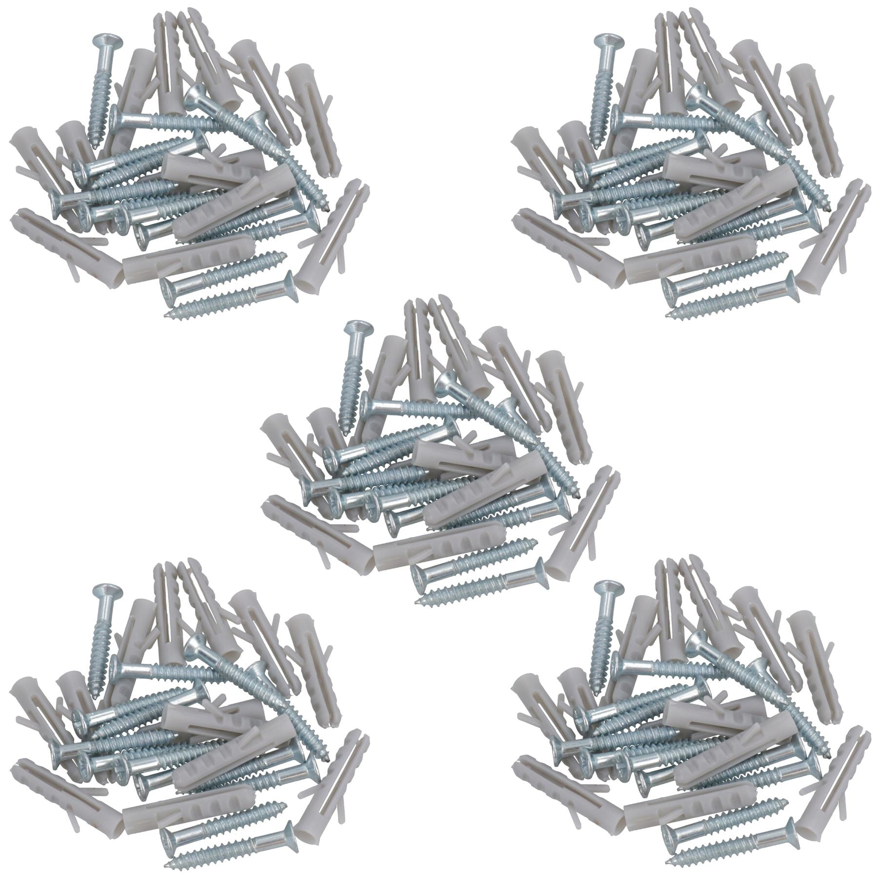 3.5mm x 25mm PZ2 Countersunk Wood Screws Fasteners with Raw Plugs