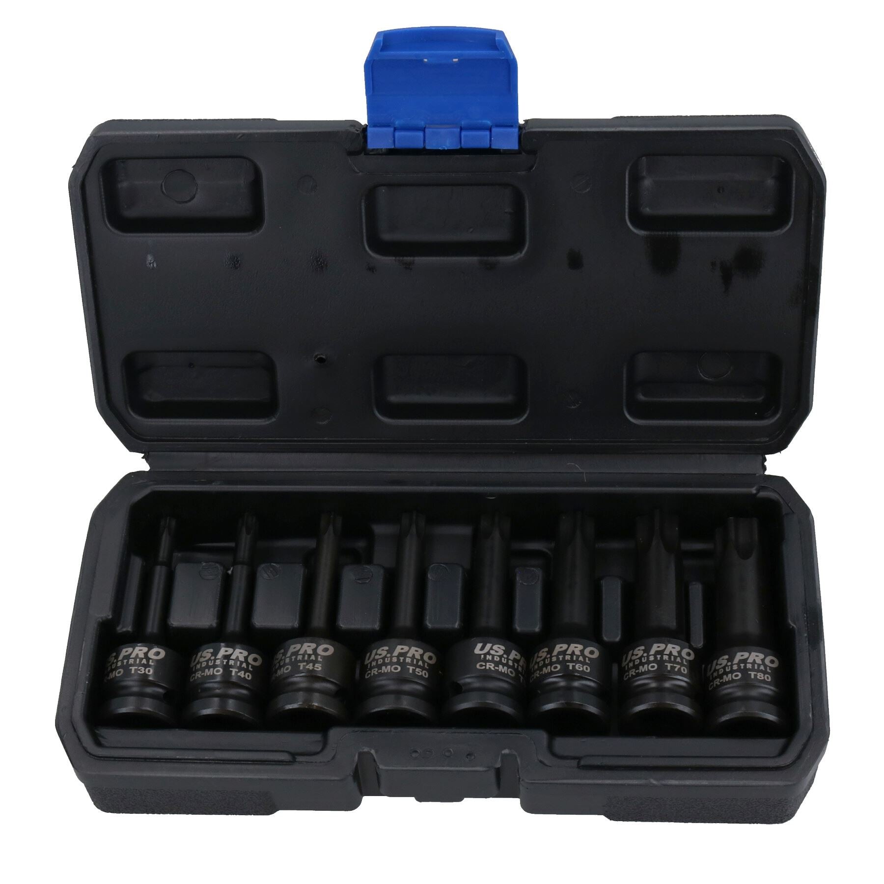 1/2" Drive Deep Impact Impacted male Torx Star Sockets T30 - T80 8pc Set