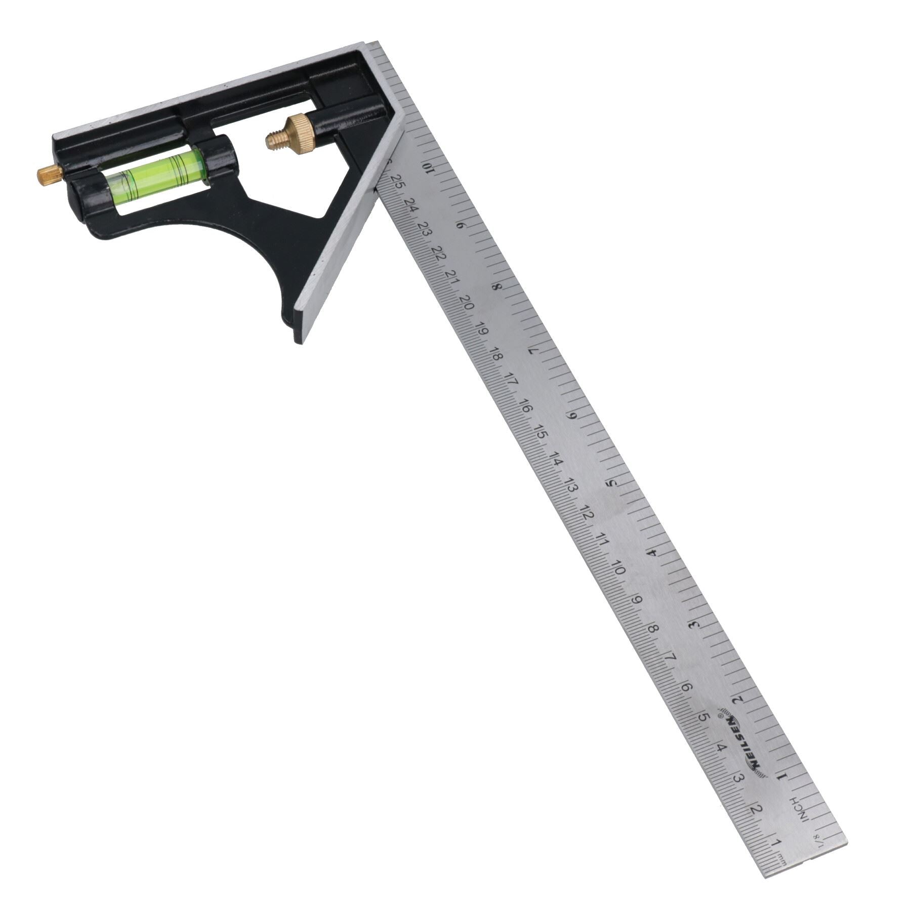 12" / 300mm Engineers Square Adjustable Combination Set Square + Spirit Level