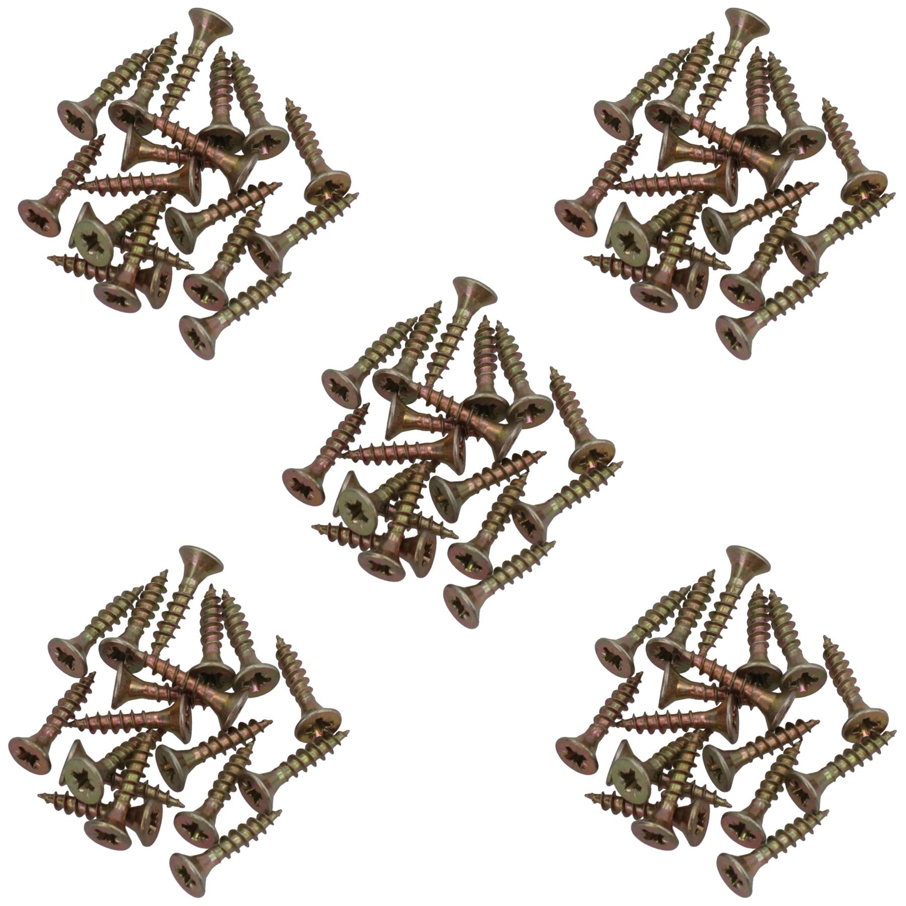 4mm x 20mm Countersunk Wood Chipboard Screw Fasteners PZ2 Drive
