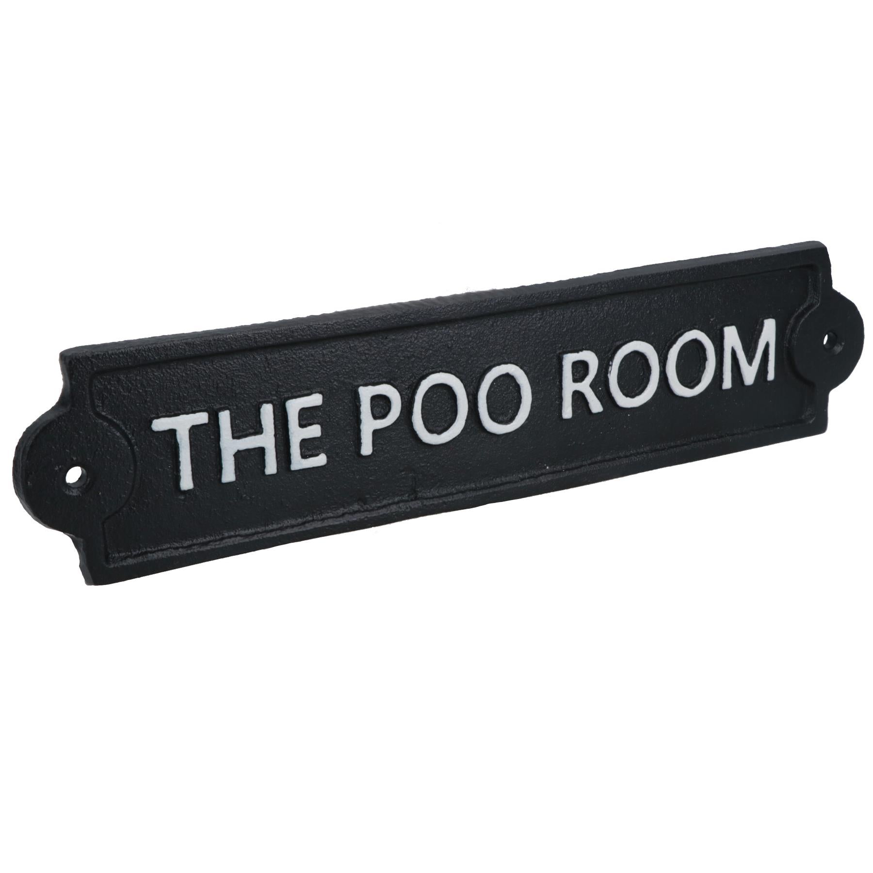 The Poo Room Toilet Cast Iron Sign Plaque Wall Door House Cafe Shop Pub Bar