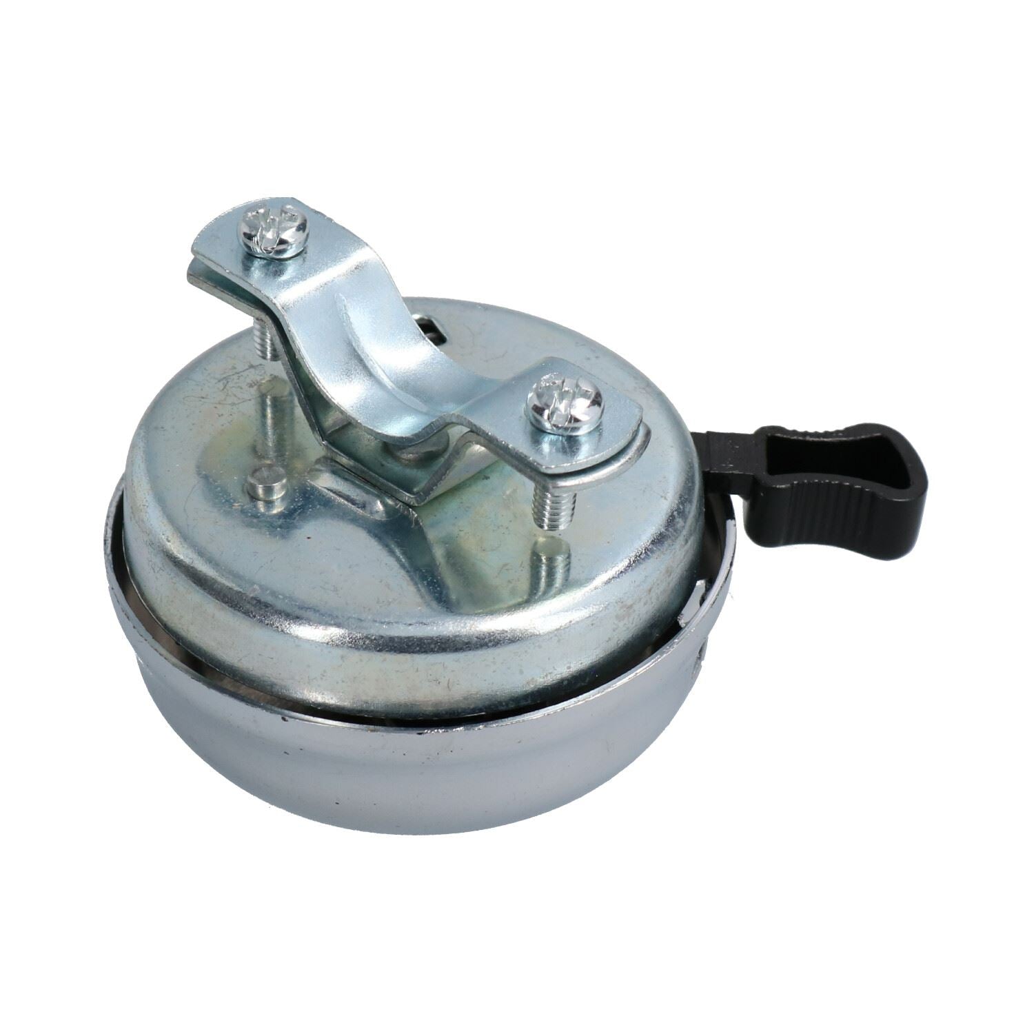 Traditional Crown Dinger Bell Bike Cycle Polished Chrome Finish Handlebar Clamp