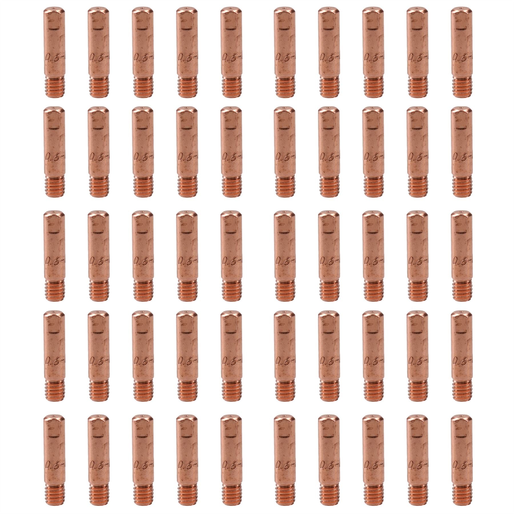 0.6mm Mig Welding Welder Round Contact Tips for MB15 Euro Torches 50pk