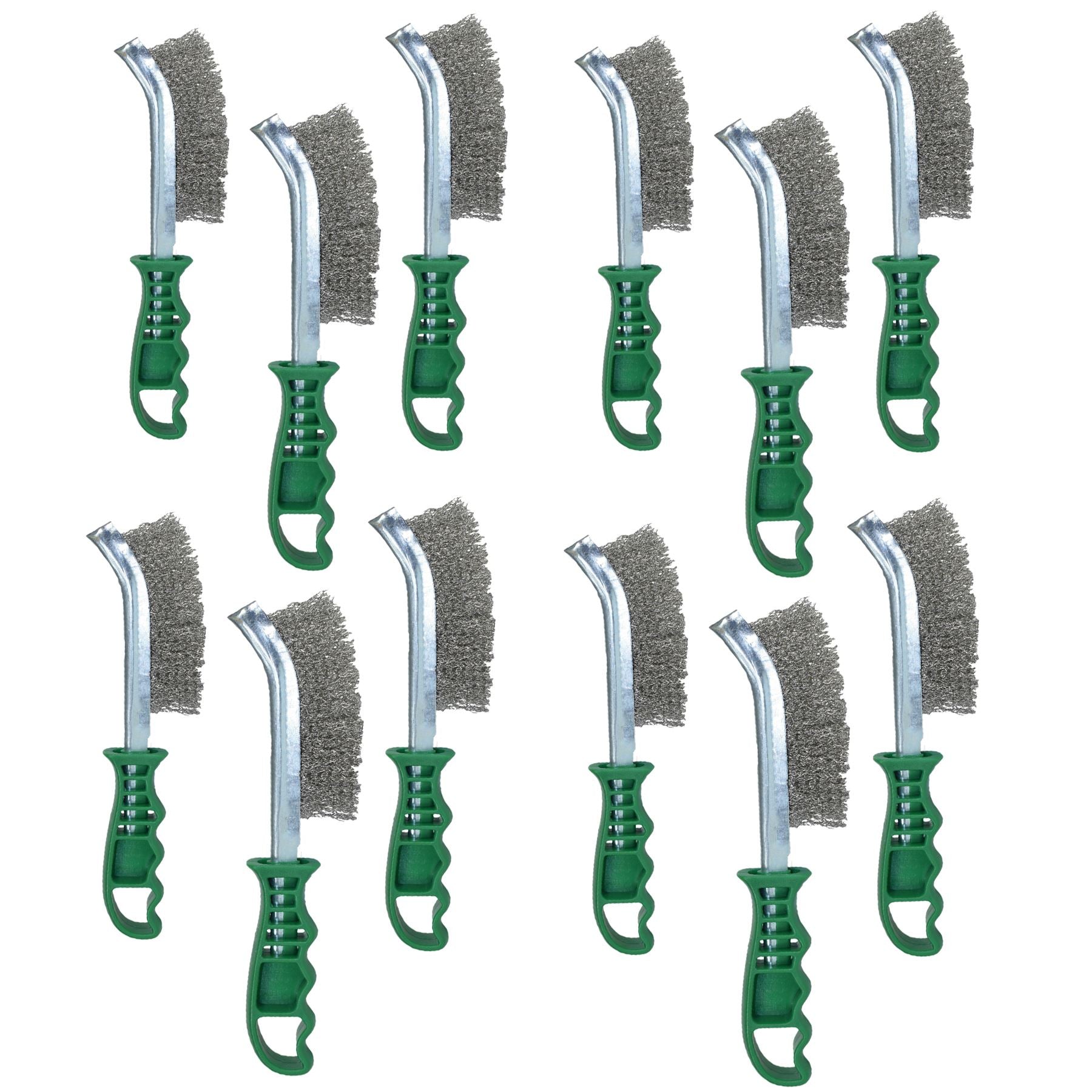 Stainless Steel Curved Wire Brush Rust Removal Cleaning Hand / Spid Brush