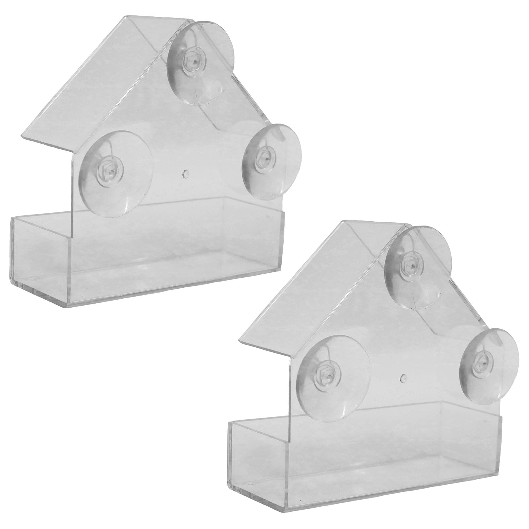 Hanging Window Wild Bird Feeder Table Clear Viewing Perspex with 3 Suction Pads