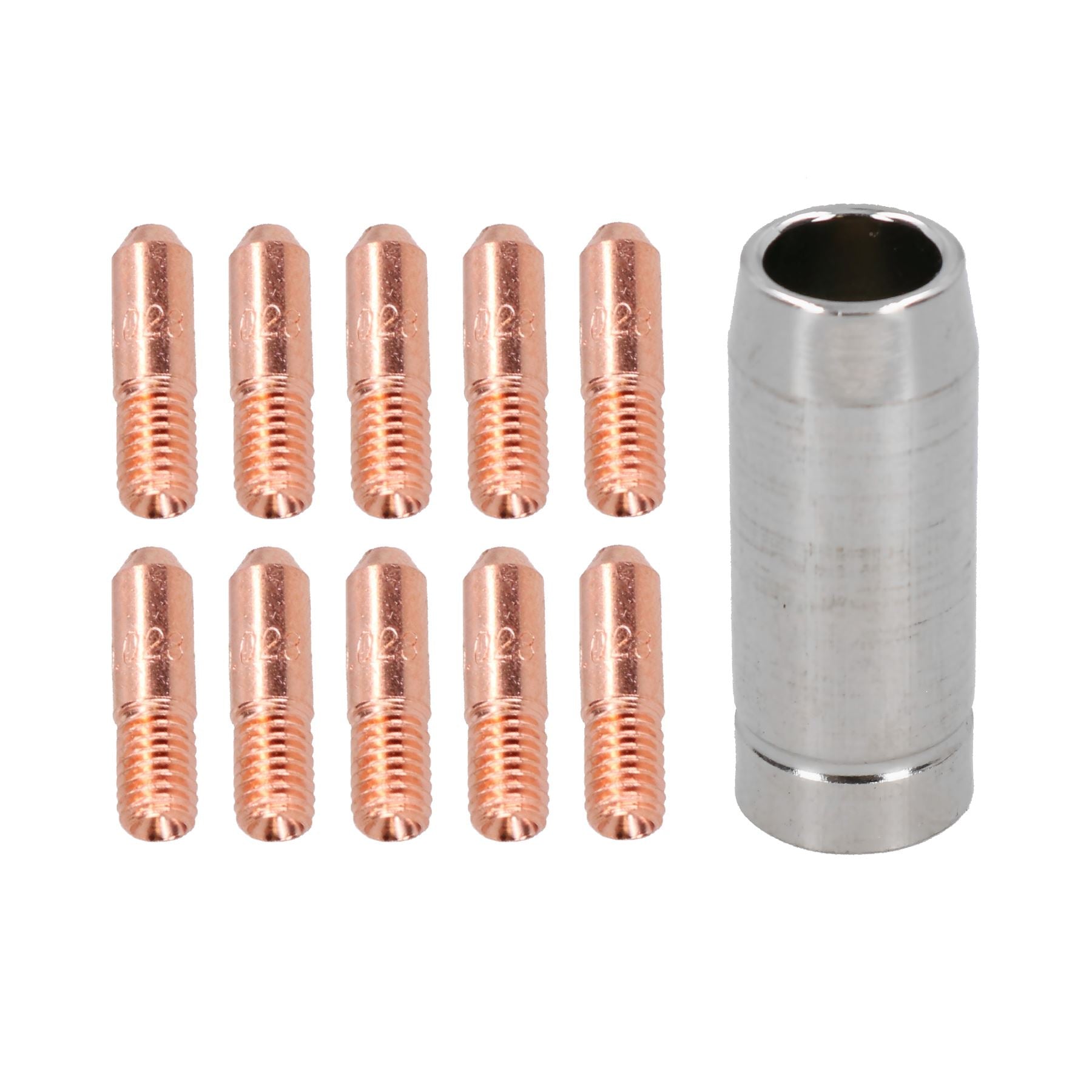 0.6 - 1.0mm Mini Contact Tips & 1 Shroud Hobby Welding Torch Welder MIG Gas