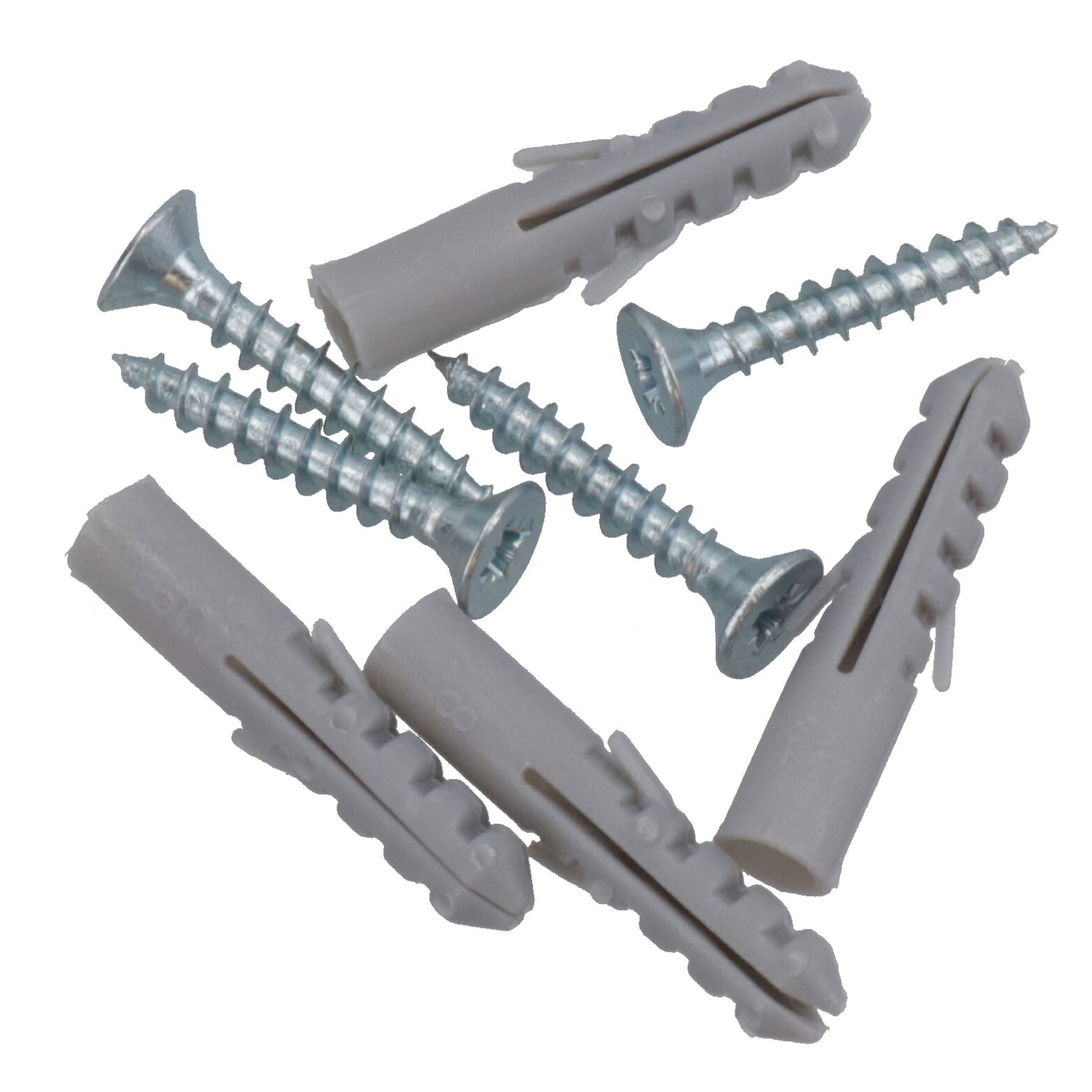5mm x 30mm PZ2 Countersunk Wood Screws Fasteners with Raw Plugs