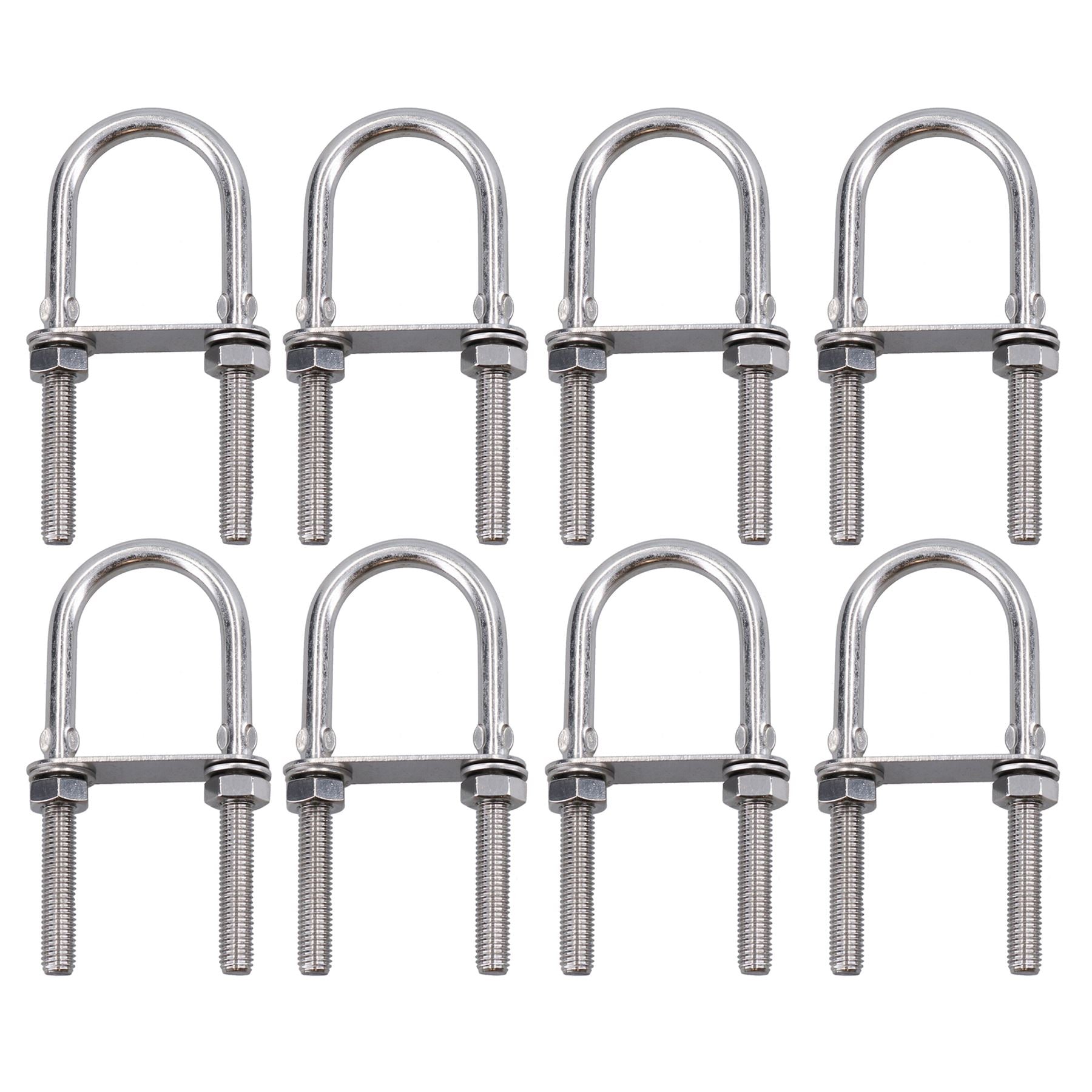 M10 40mm x 122mm U-Bolts / N-Bolts Stainless Steel Marine Grade Boat Trailer