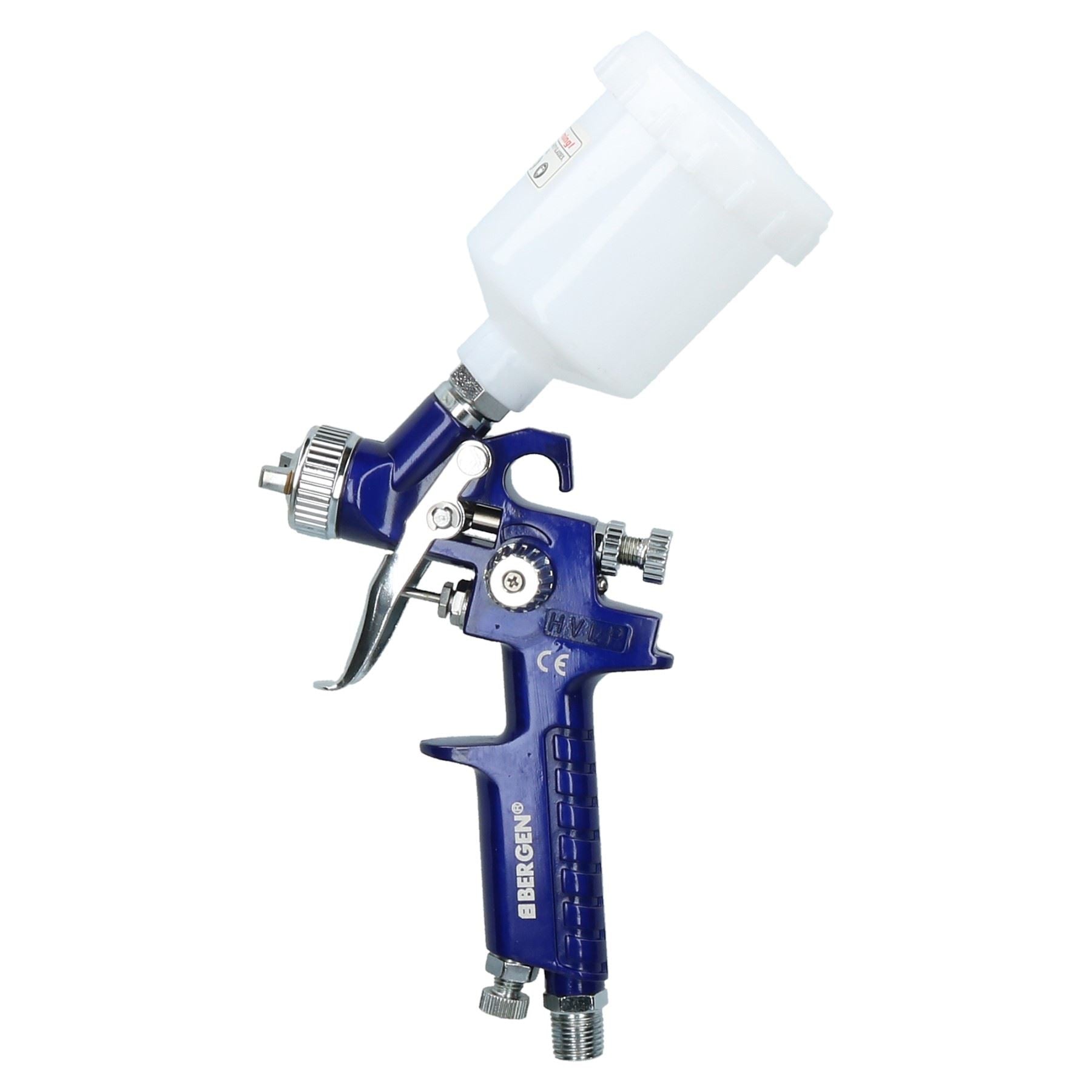 Mini HVLP Gravity Feed Spray Gun 0.8mm Nozzle 1/4" BSP In Line Moisture Trap