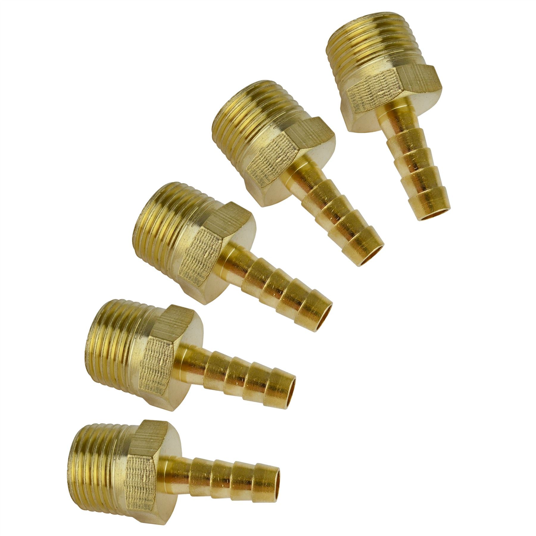 1/2" BSP Threaded Hose Tail Fitting for 1/4" 5/16" 3/8" 1/2" 3/4" Pipe Hose