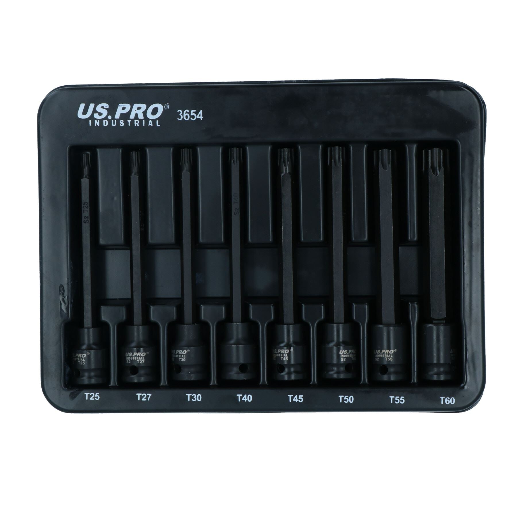 3/8in Drive Deep Impact Impacted Torx Star Male Bit Sockets T25 – T60 8pc Set