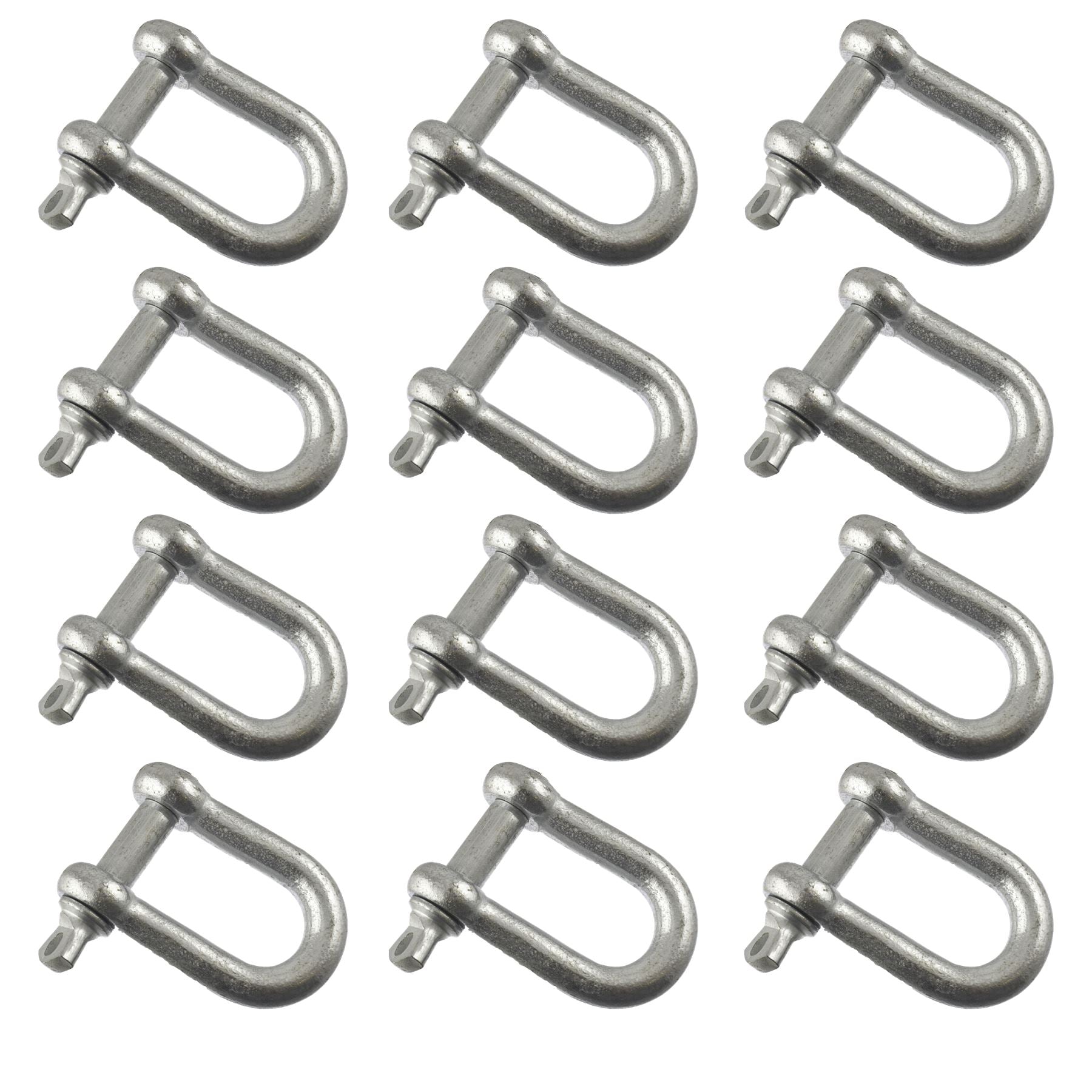 D Shackle Dee Link M6 - M12 Galvanised Steel Lifting Towing Rigging Pin Loop