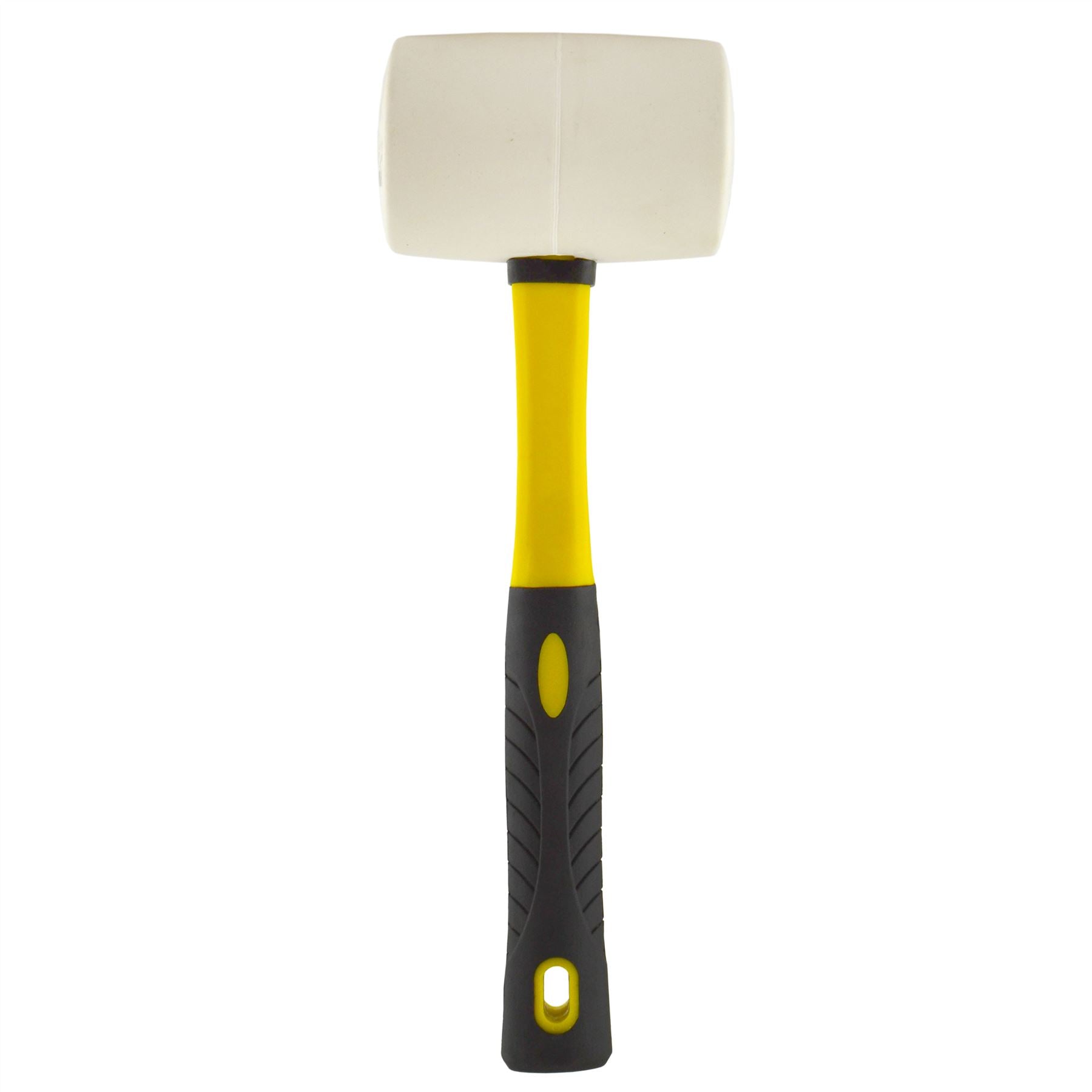 32oz White Rubber Mallet 70% Fibreglass Handle Hammer Non Marking TE869