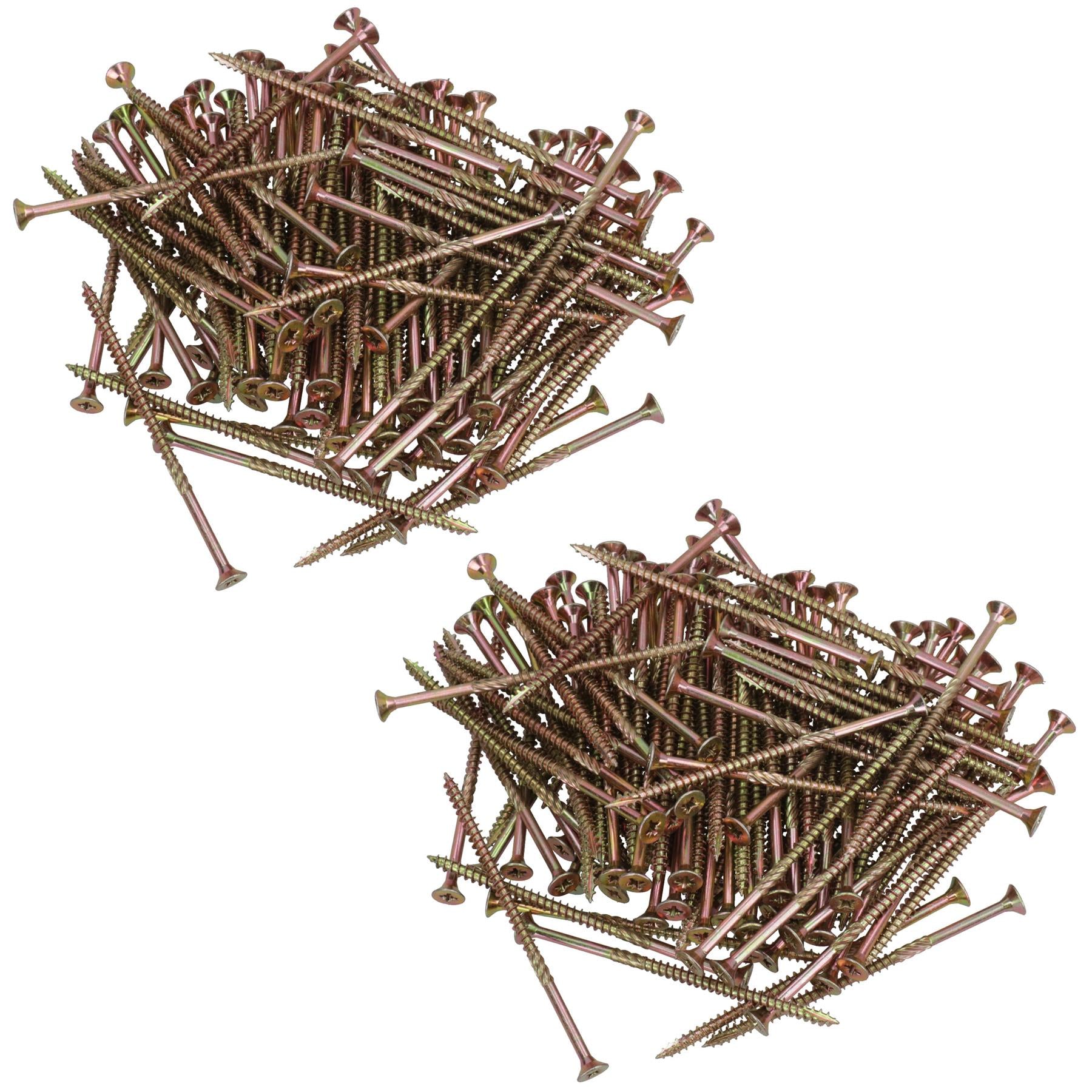 Countersunk Wood Screws 5.0 x 100mm Serrated Edge Prevent Splitting PZ2