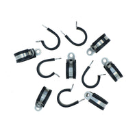 Pack of 10 Stainless Steel Rubber Lined P Clips Pipe Cable Clamp