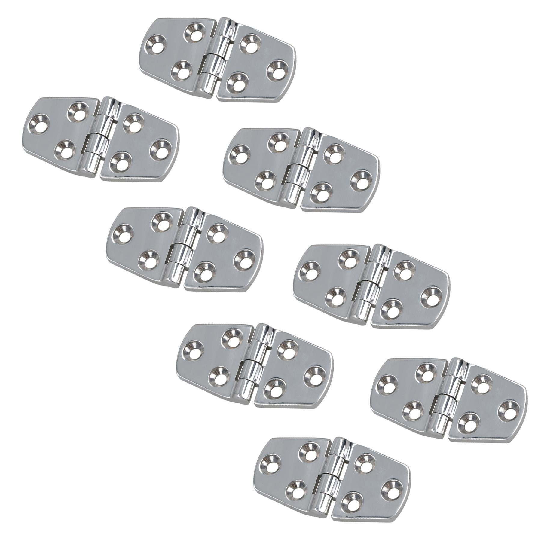 Polished Door Hinge Stainless Steel 76mm x 38mm 316 Marine Cabin Hatch