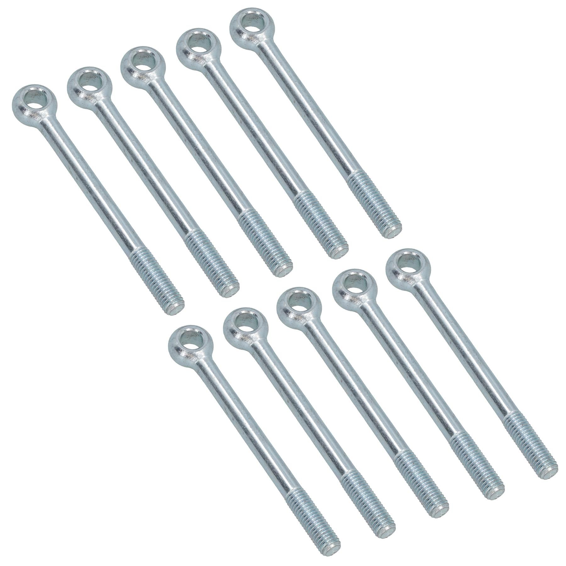 M8 100mm Eye Bolt Single Bolt Zinc Plated Threaded Rings DIN444 Catenary Wire