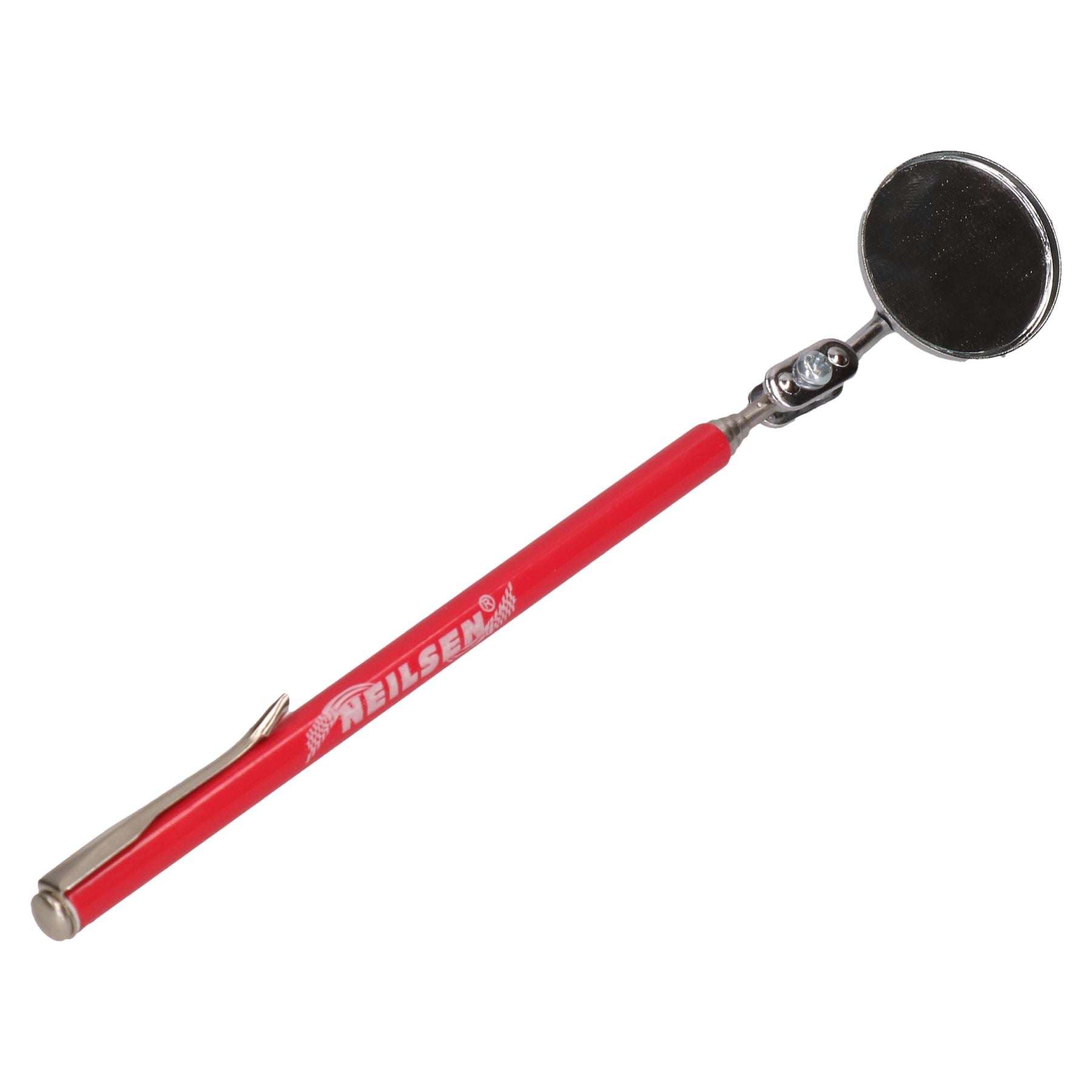 30mm Telescopic Extendable Inspection Mirror 190mm - 605mm Non Slip Handle