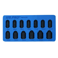 3/8in Drive Shallow Stubby Metric Sockets 6 Sided Single Hex 7mm – 19mm 13pc