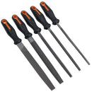 5pc File Flat Round Curved Square Triangle Soft Grips Engineer Metalwork TE105