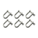 D Shackle Dee Link M6 - M12 Galvanised Steel Lifting Towing Rigging Pin Loop
