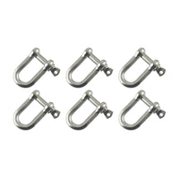 D Shackle Dee Link M6 - M12 Galvanised Steel Lifting Towing Rigging Pin Loop