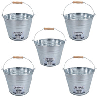 5L or 12L Galvanised Steel Metal Bucket Pail Water Coal Fire Greenhouse Garden