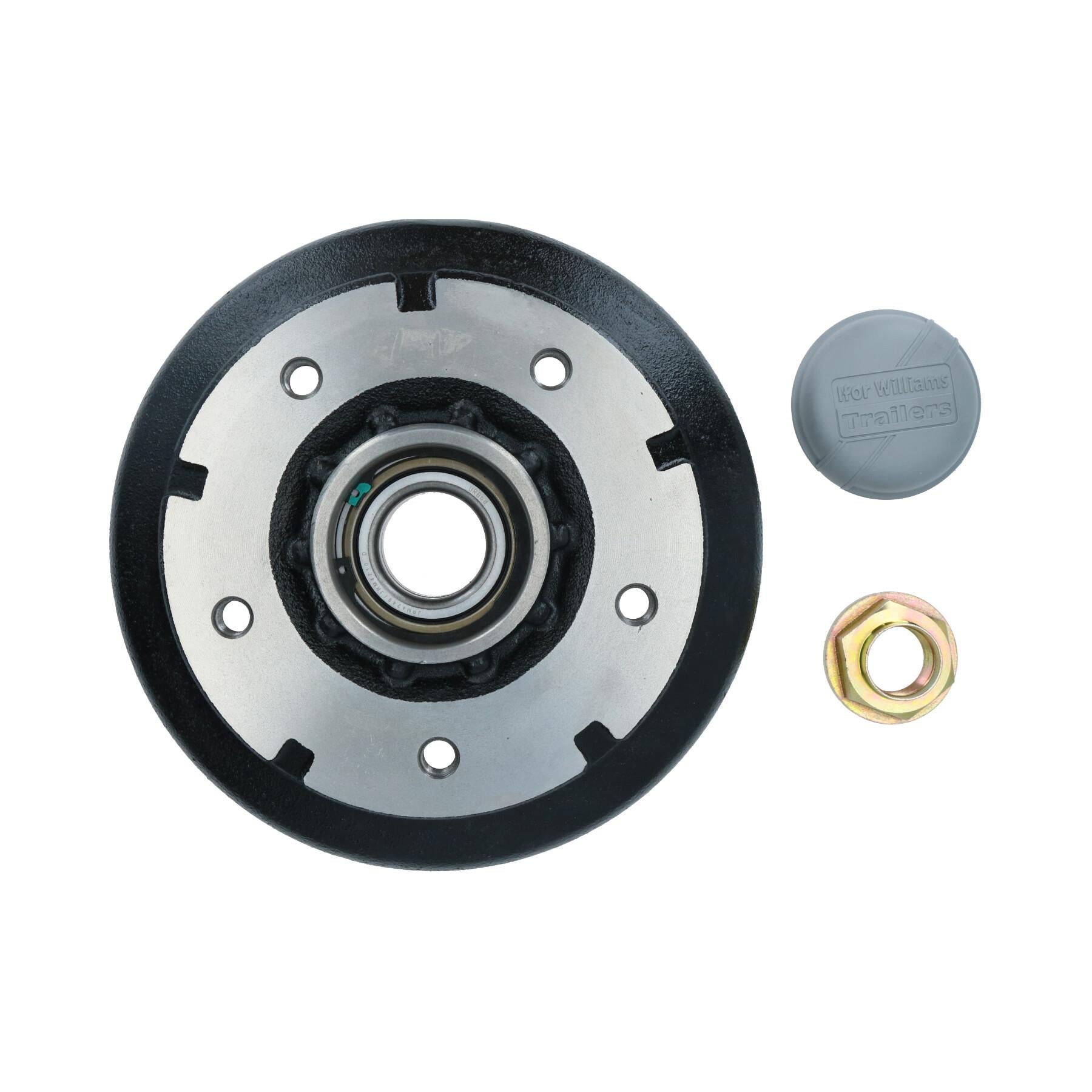 2pk 250 x 40mm Brake Drums & Bearings for Ifor Williams Trailer 5 Stud 6.5" PCD